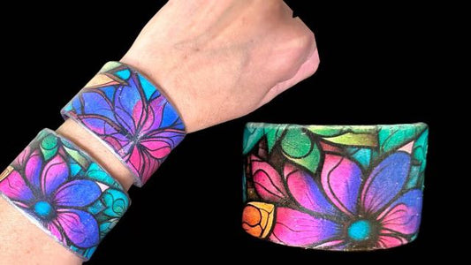 Polymer Clay Cuff Bracelet Tutorial By Sherry of Sherbears Clay on YouTube