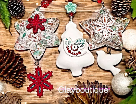 Puffy Christmas Ornaments Tutorial By Deb Tranovich of ClayBoutique on YouTube