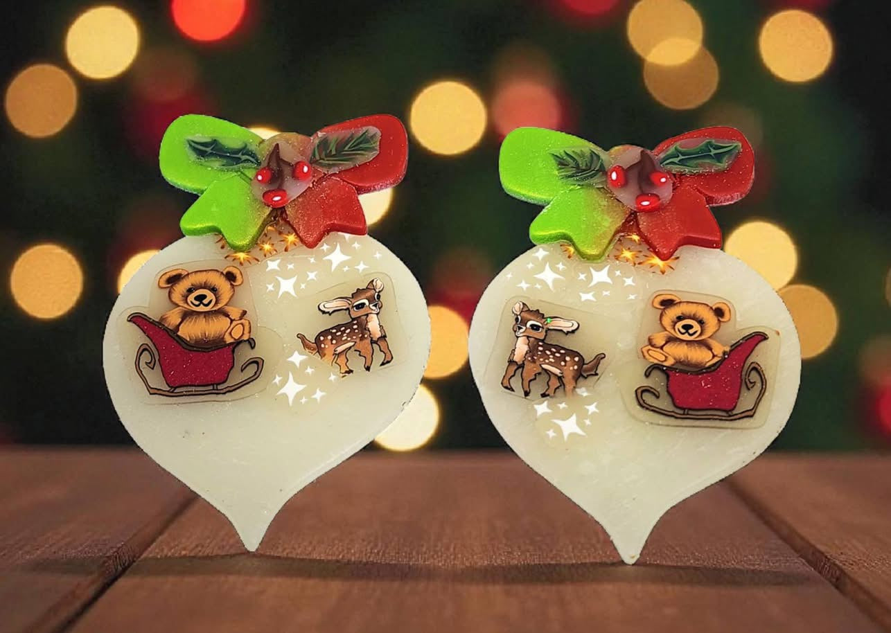 Pointed Drop Christmas Ornament Polymer Clay Cutter 7 Sizes You Choose