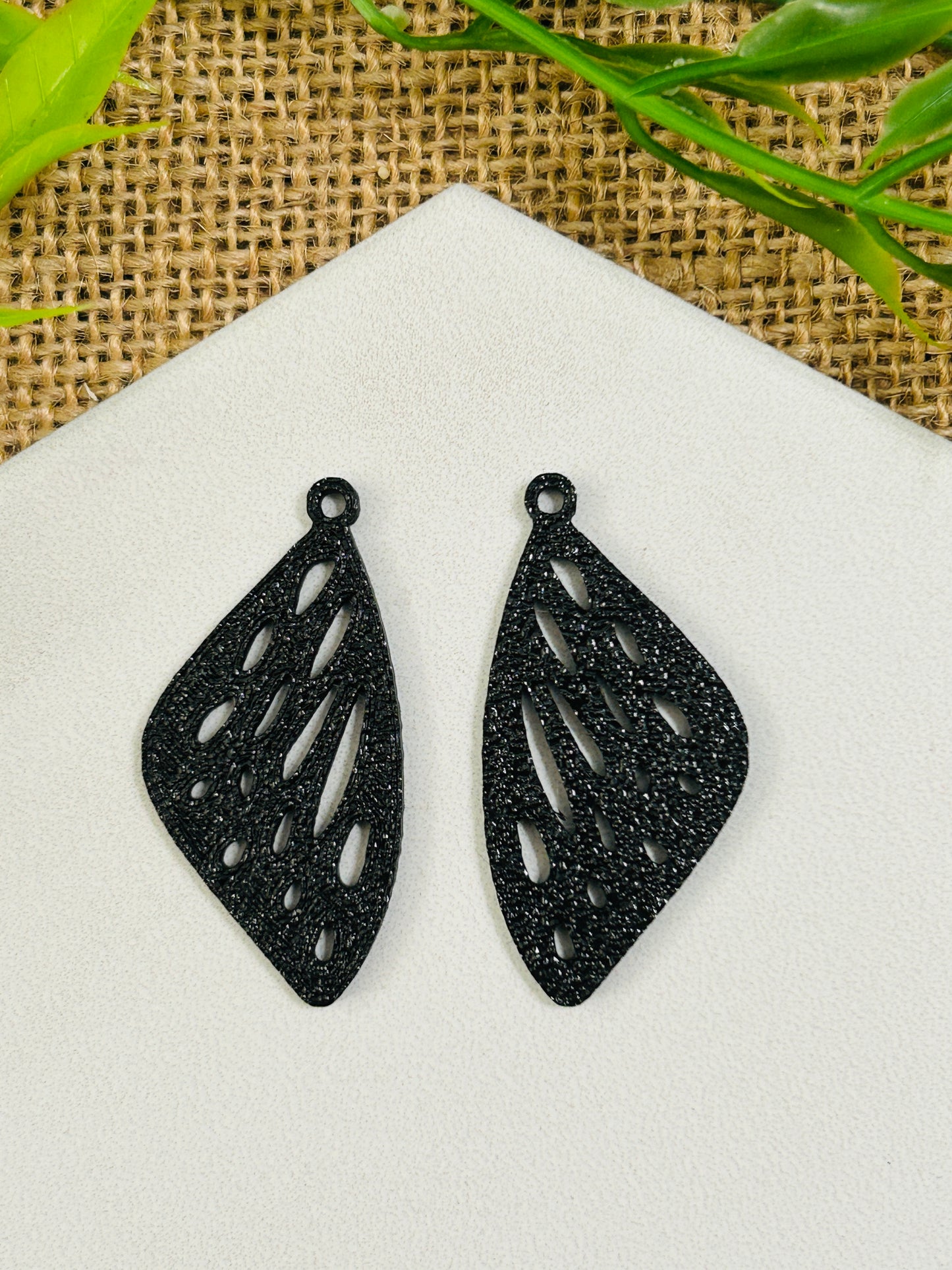 6Pcs Butterfly Wing Blank Stained Glass Earring or Pendant Findings 5 Styles YOU CHOOSE