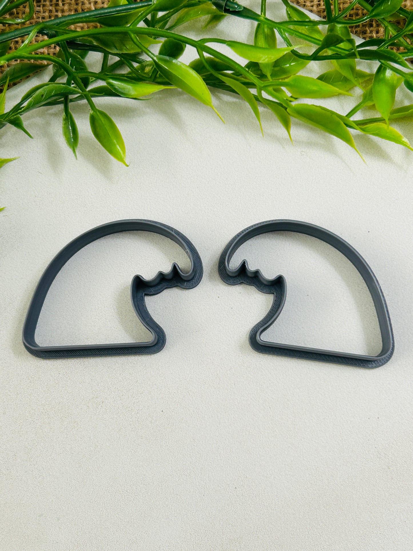 2pc Ocean Wave Outline Cutter Set Polymer Clay Cutter 6 Sizes You Choose