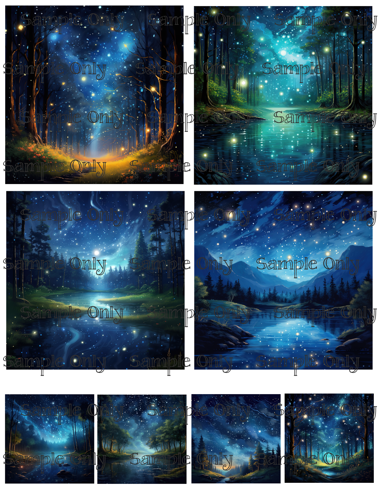 4 Inch Firefly Magic Image Sheet For Polymer Clay Transfer Decal DIGITAL FILE OR PRINTED