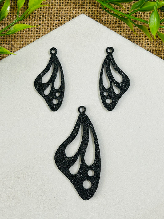 6Pcs Fluttering Butterfly Wing Blank Stained Glass Earring and Pendant Findings