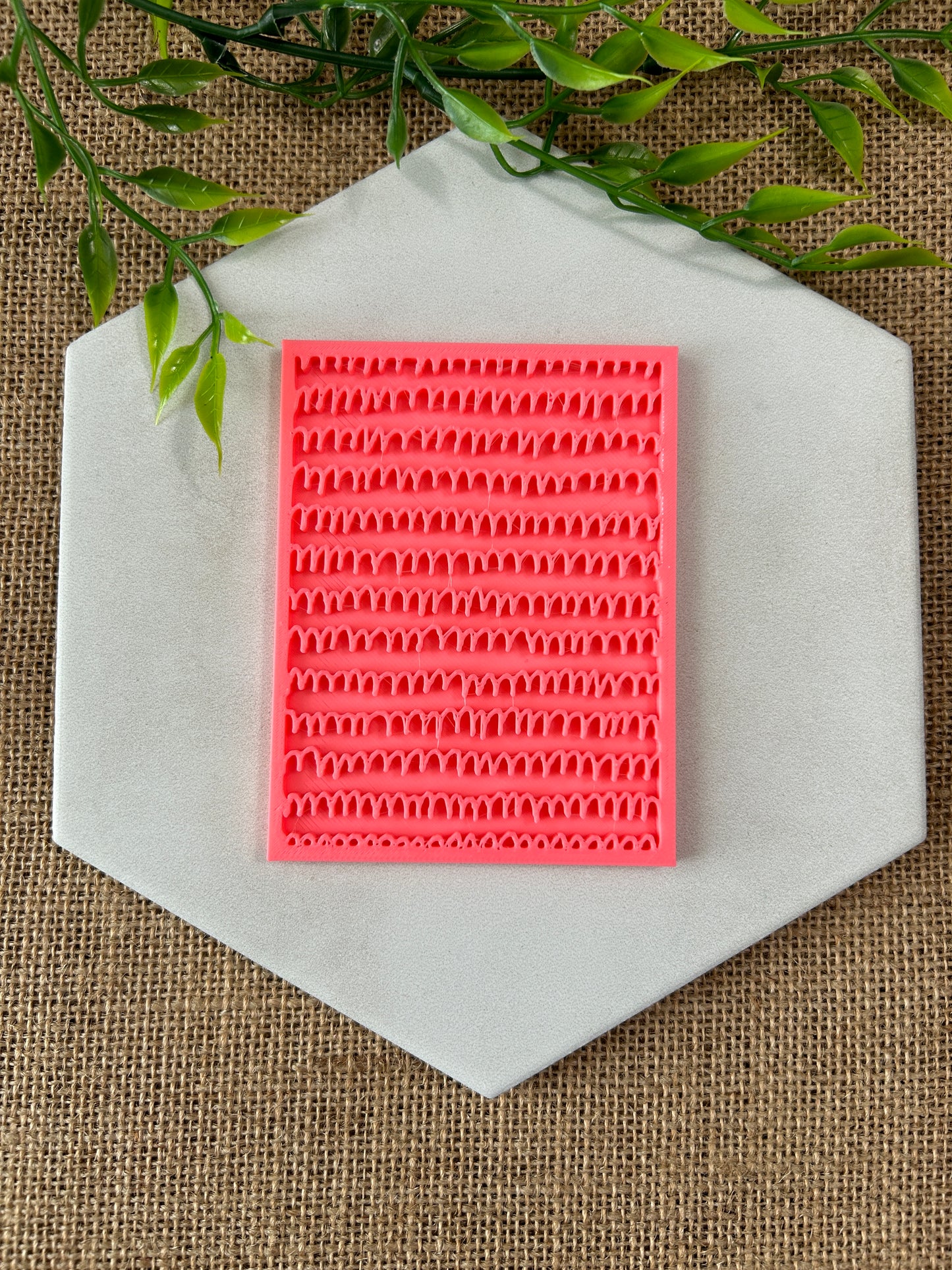 Scribble Pattern Texture Stamp For Polymer Clay