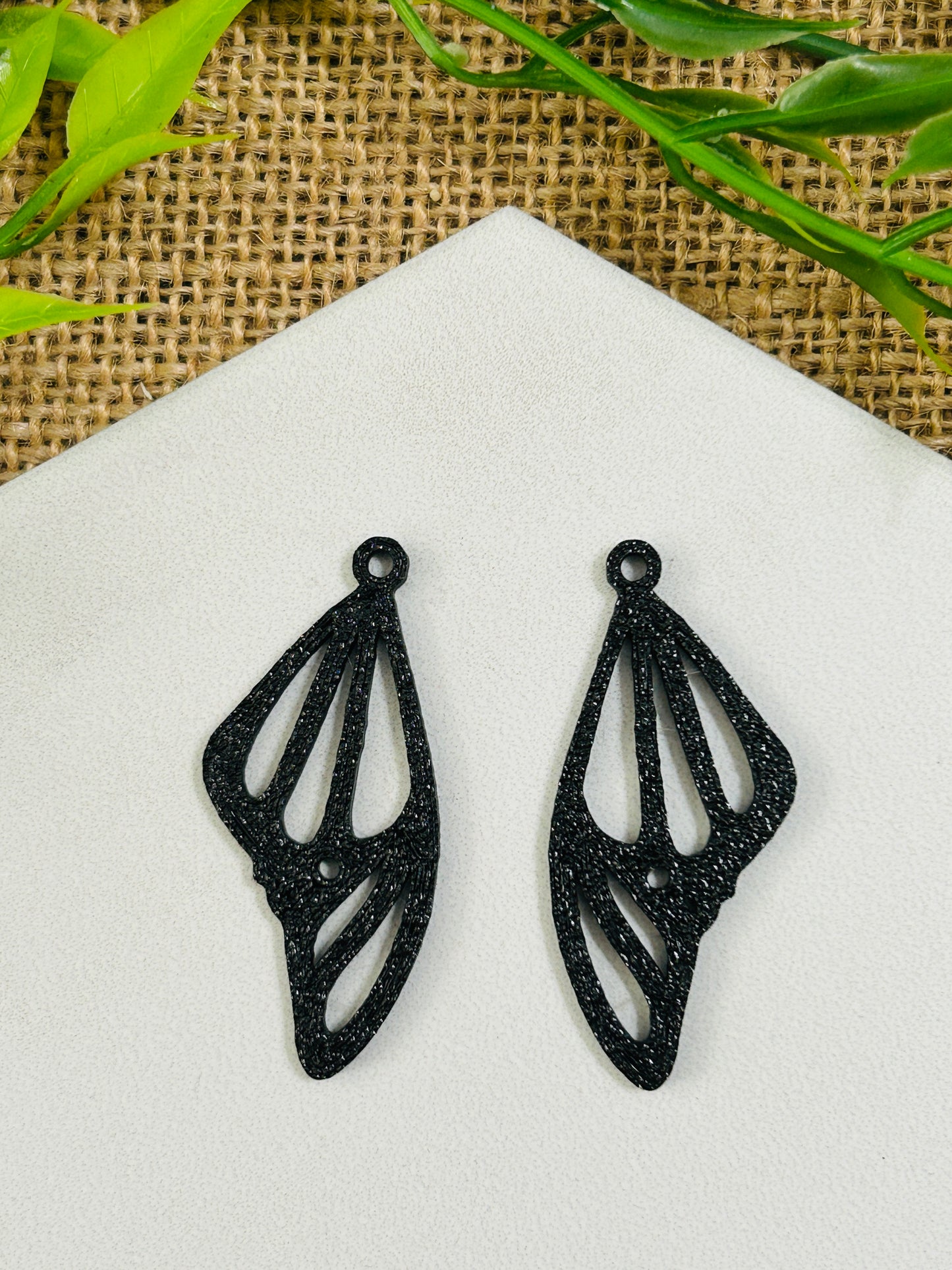 6Pcs Butterfly Wing Blank Stained Glass Earring or Pendant Findings 5 Styles YOU CHOOSE