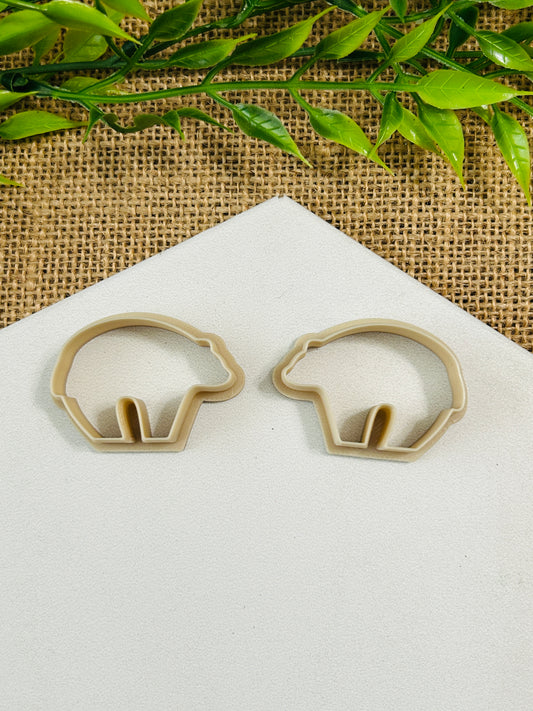 2pc Zuni Bear Outline Cutter Set Polymer Clay Cutter 4 Sizes You Choose