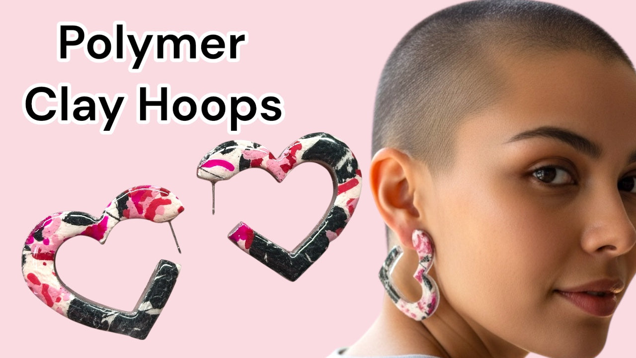 2pc Open Heart Hoop Mirrored Cutter Set Polymer Clay Cutter 5 Sizes You Choose