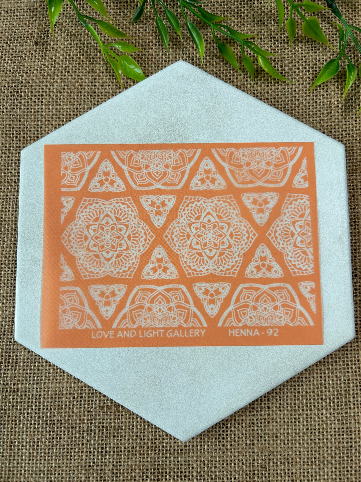 Henna Silk Screen For Polymer Clay SS92