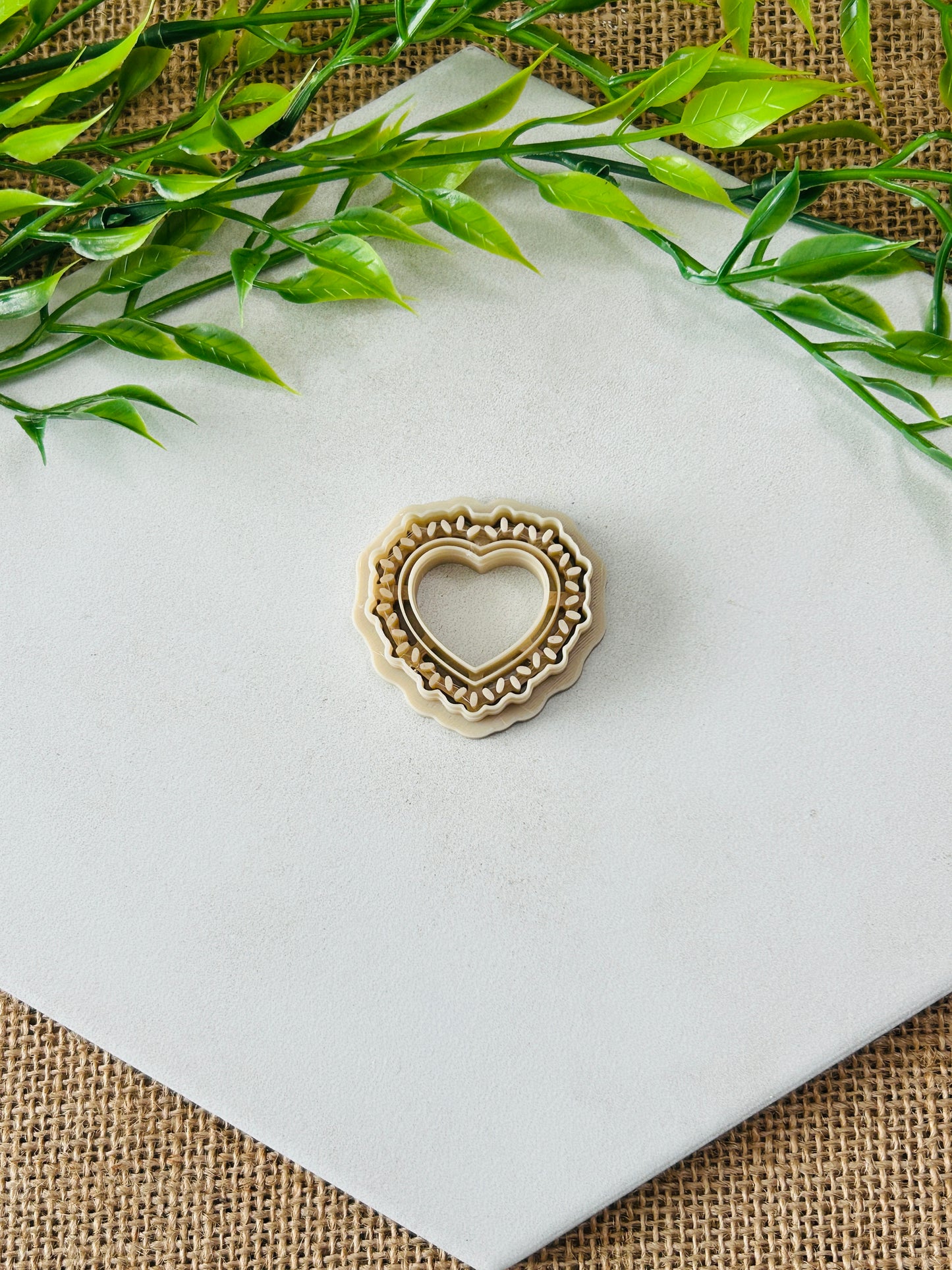 Decorative Open Center Heart Frame Cutter Style 1 Polymer Clay Cutter 4 Sizes You Choose