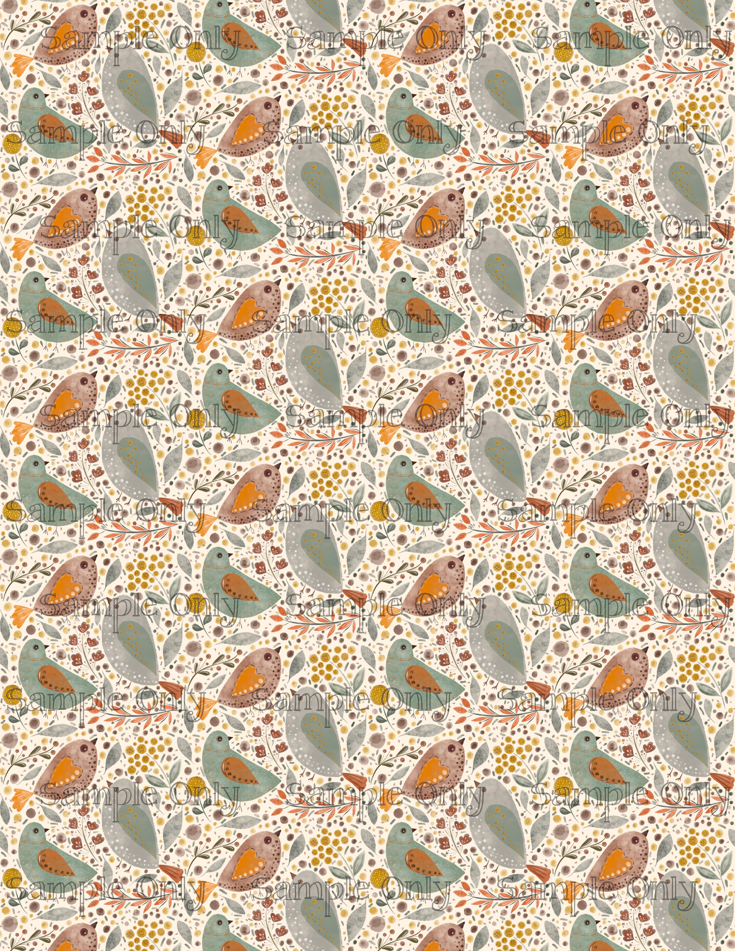 Autumn Bird Printable Image Sheet For Polymer Clay Transfer Decal DIGITAL FILE OR PRINTED