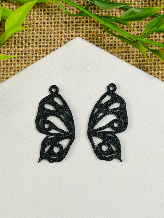 6Pcs Butterfly Wing Blank Stained Glass Earring or Pendant Findings 5 Styles YOU CHOOSE