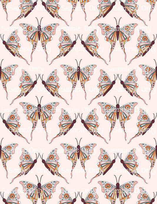 Boho Butterfly Image Sheet For Polymer Clay Transfer Decal DIGITAL FILE OR PRINTED Boho1