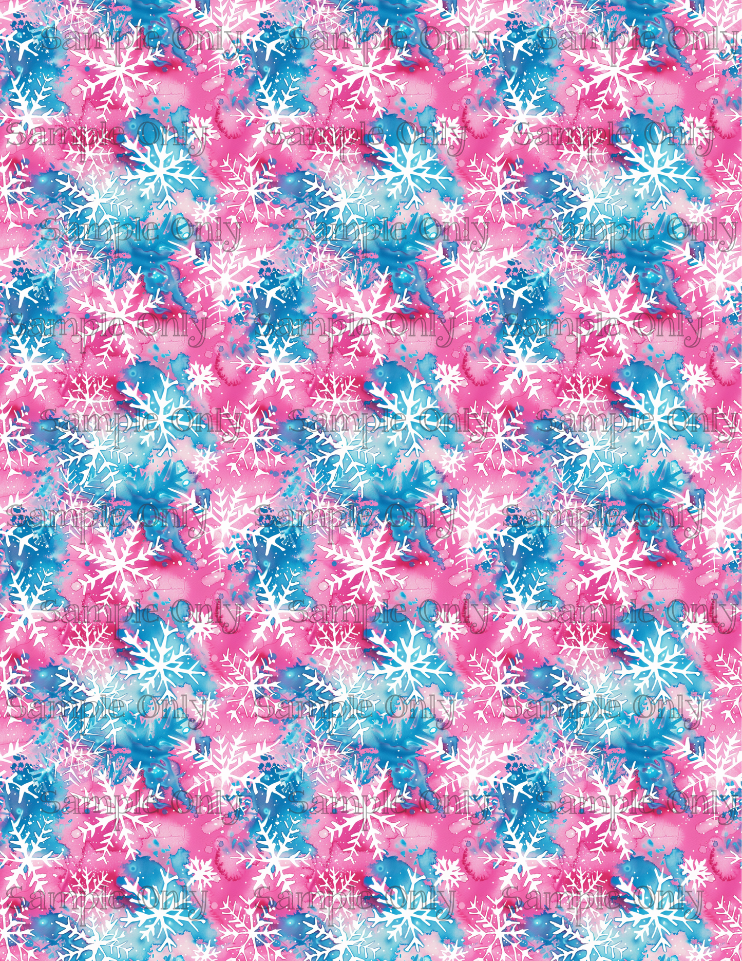 Bold Snowflakes Style 3 Pattern Image Sheet For Polymer Clay Transfer Decal DIGITAL FILE OR PRINTED