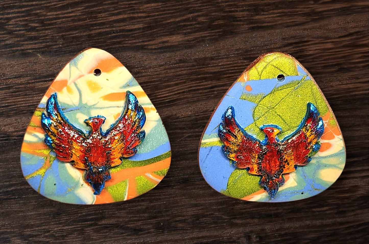 2pc Phoenix Bird Outline Cutter Set Polymer Clay Cutter 12 Sizes You Choose