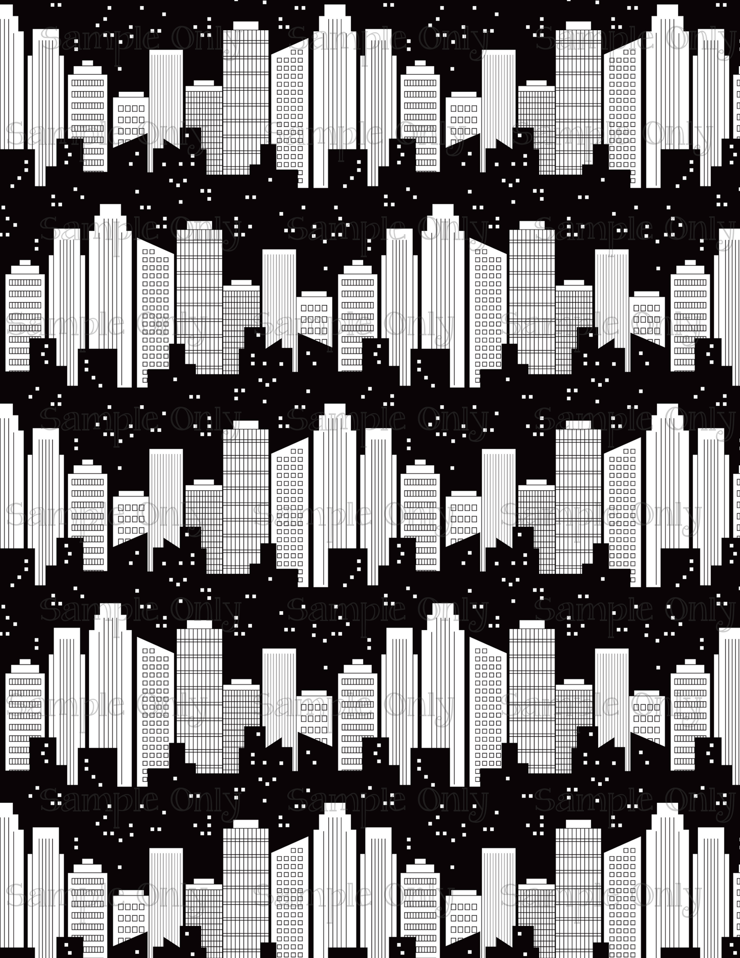 Comic Cityscapes Skyline 02 Pattern Image Sheet For Polymer Clay Transfer Decal DIGITAL FILE OR PRINTED