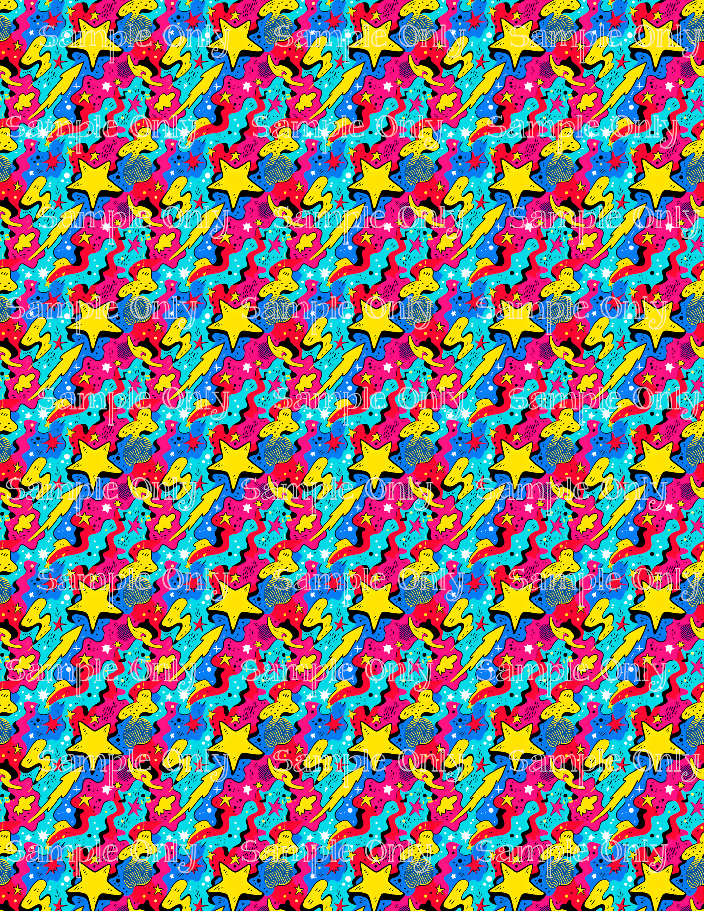 Comic Vibes Set-06 Pattern Image Sheet For Polymer Clay Transfer Decal DIGITAL FILE OR PRINTED