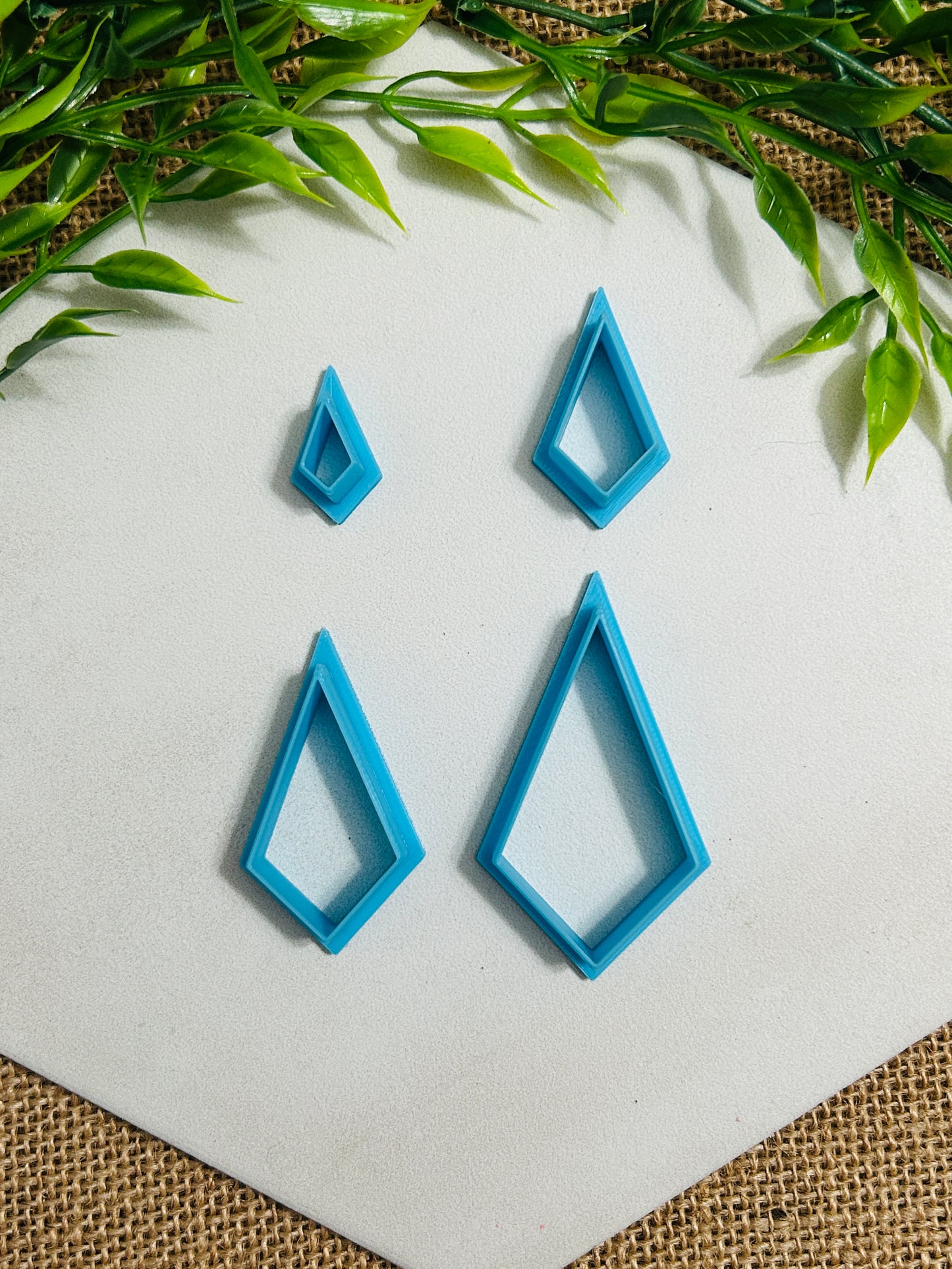 Kite Shape Outline Polymer Clay Cutter 4 Sizes You Choose