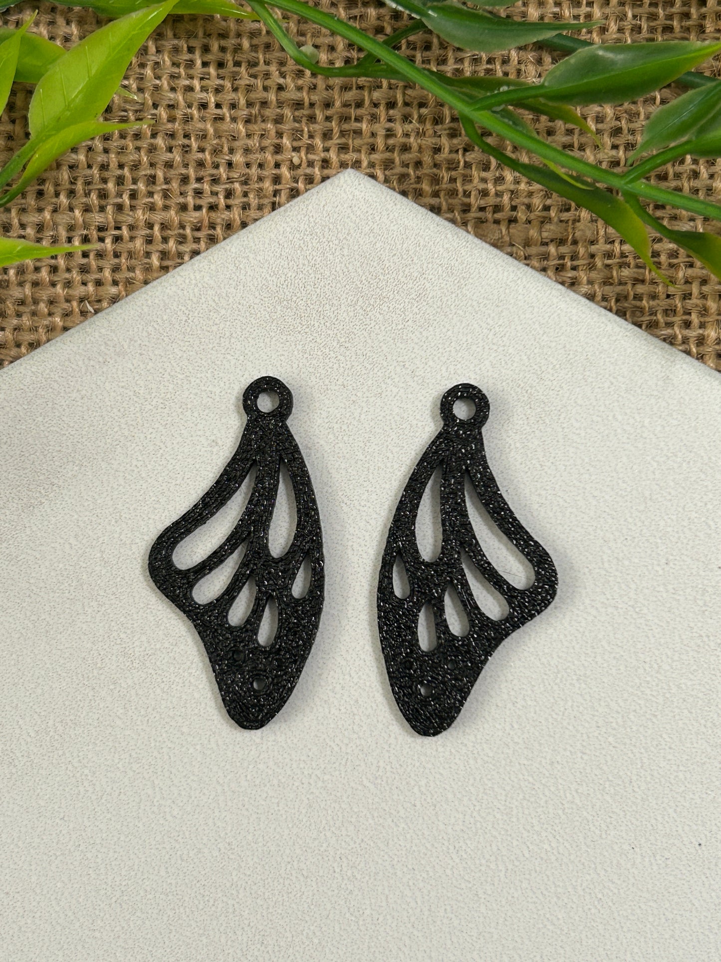 6Pcs Butterfly Wing Blank Stained Glass Earring or Pendant Findings 5 Styles YOU CHOOSE