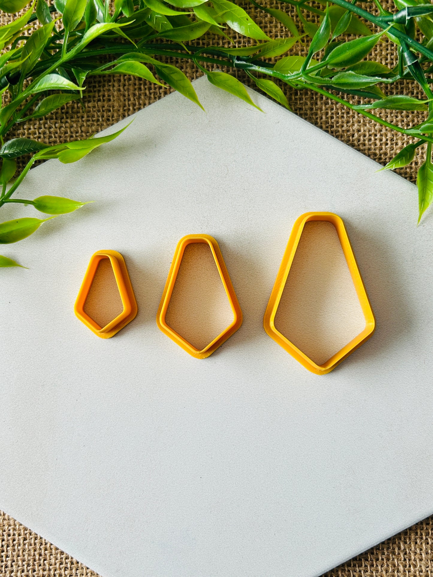 Geometric Drop Shape Outline Polymer Clay Cutter 6 Sizes You Choose