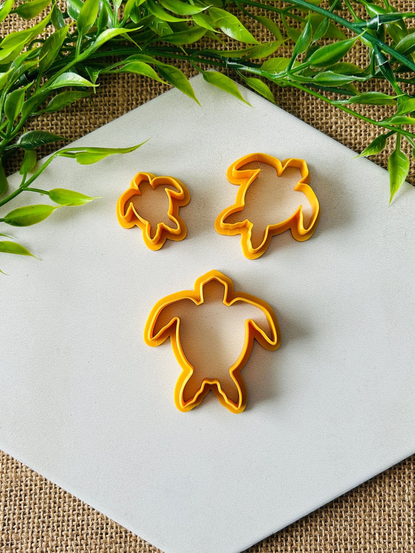 Sea Turtle Shape Outline Polymer Clay Cutter 7 Sizes You Choose