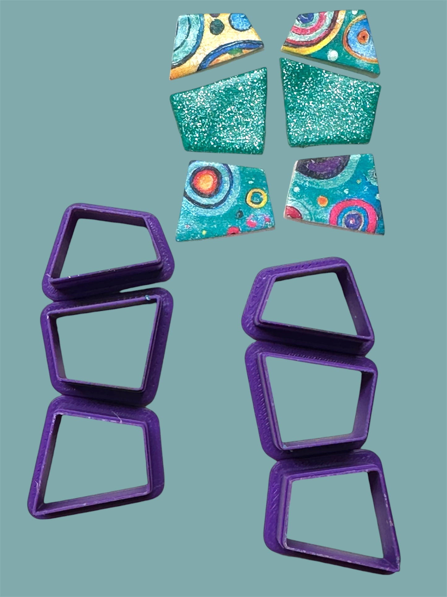 6pc Geometric Stack Cutter Set Polymer Clay Cutter 4 Sizes You Choose