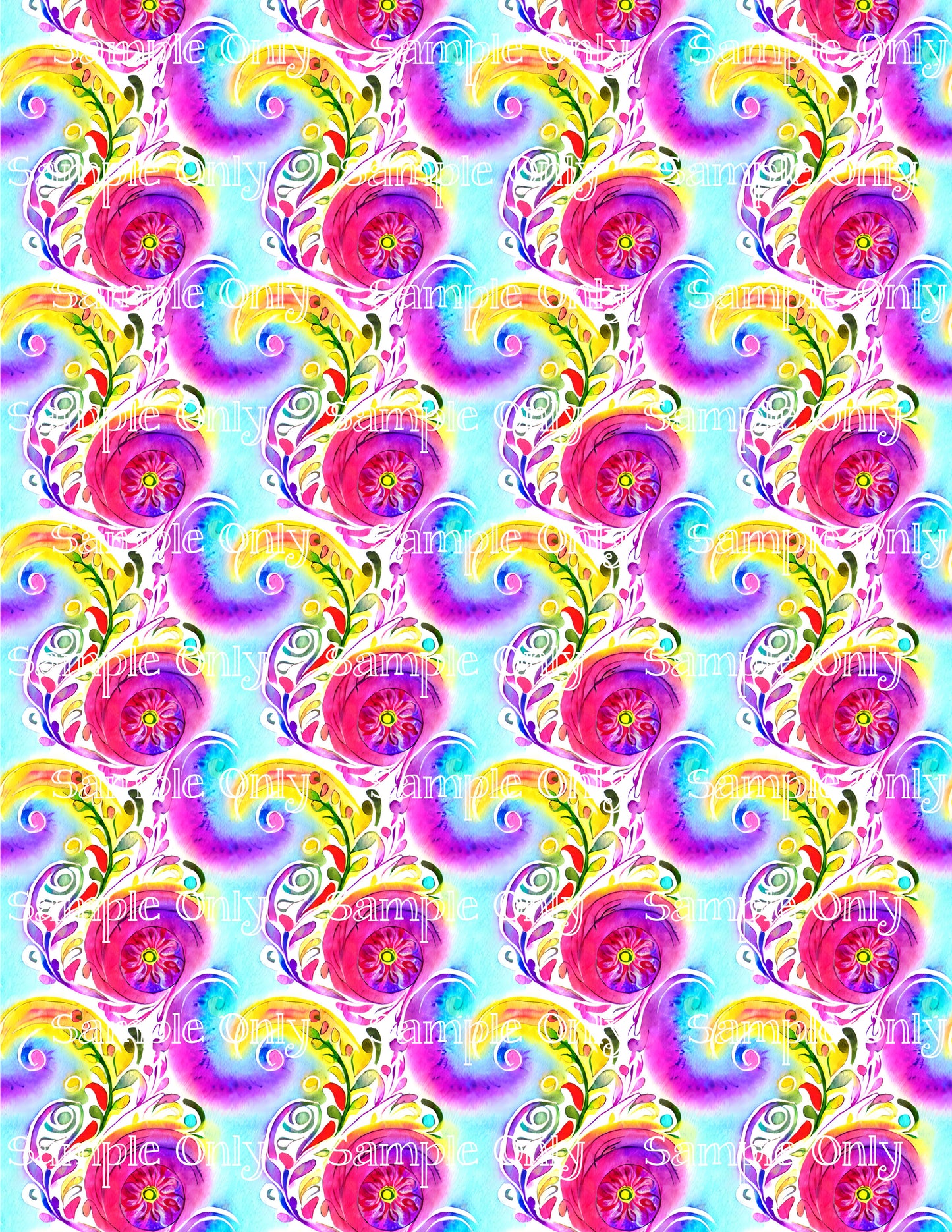 Funky Flowers Image Sheet For Polymer Clay Transfer Decal DIGITAL FILE OR PRINTED FFL12