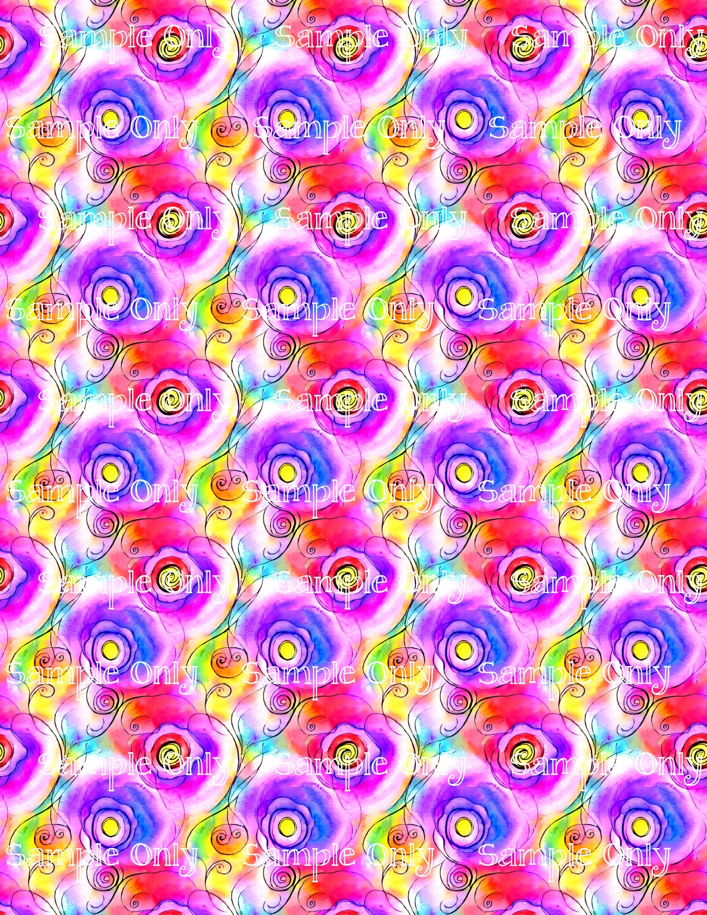 Funky Flowers Image Sheet For Polymer Clay Transfer Decal DIGITAL FILE OR PRINTED FFL03