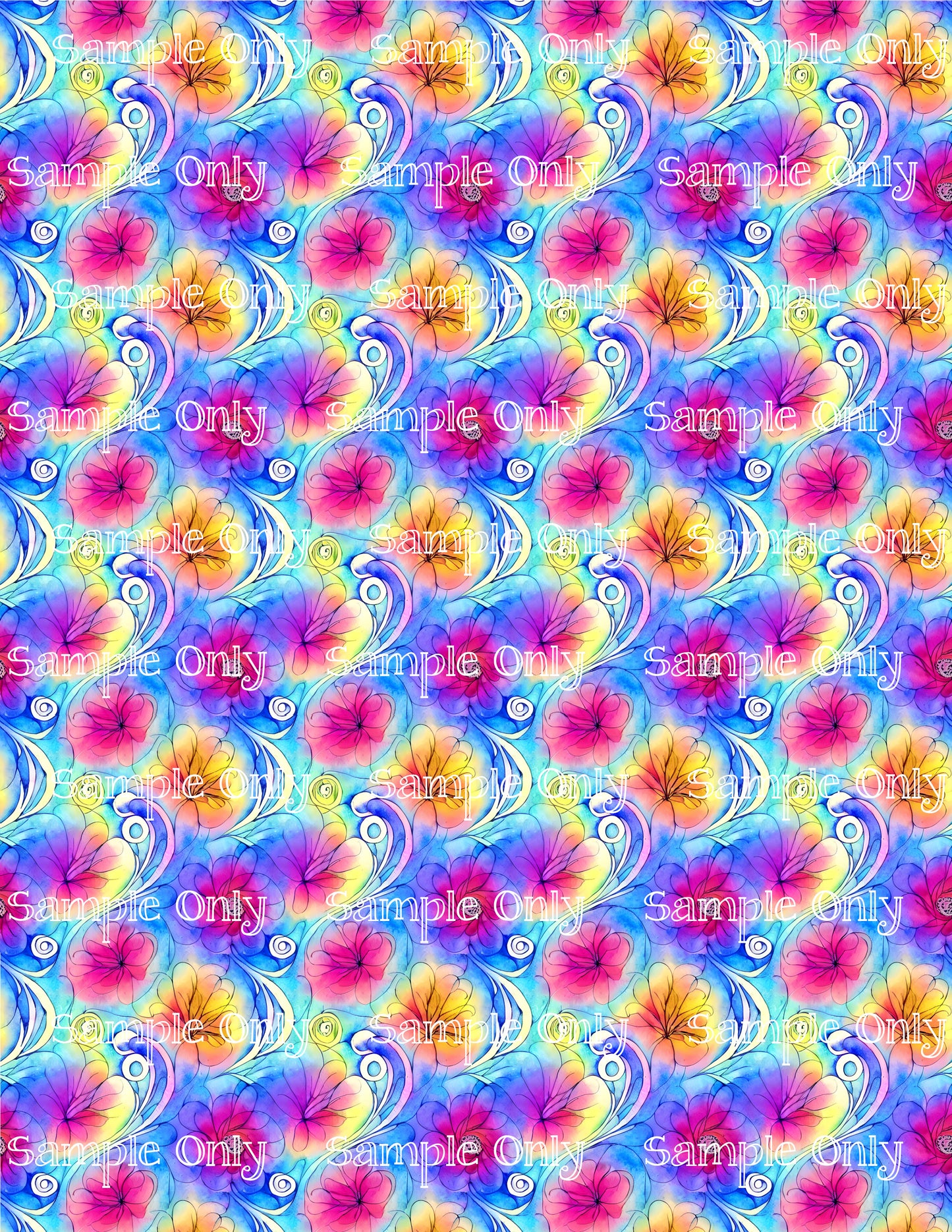 Funky Flowers Image Sheet For Polymer Clay Transfer Decal DIGITAL FILE OR PRINTED FFL04