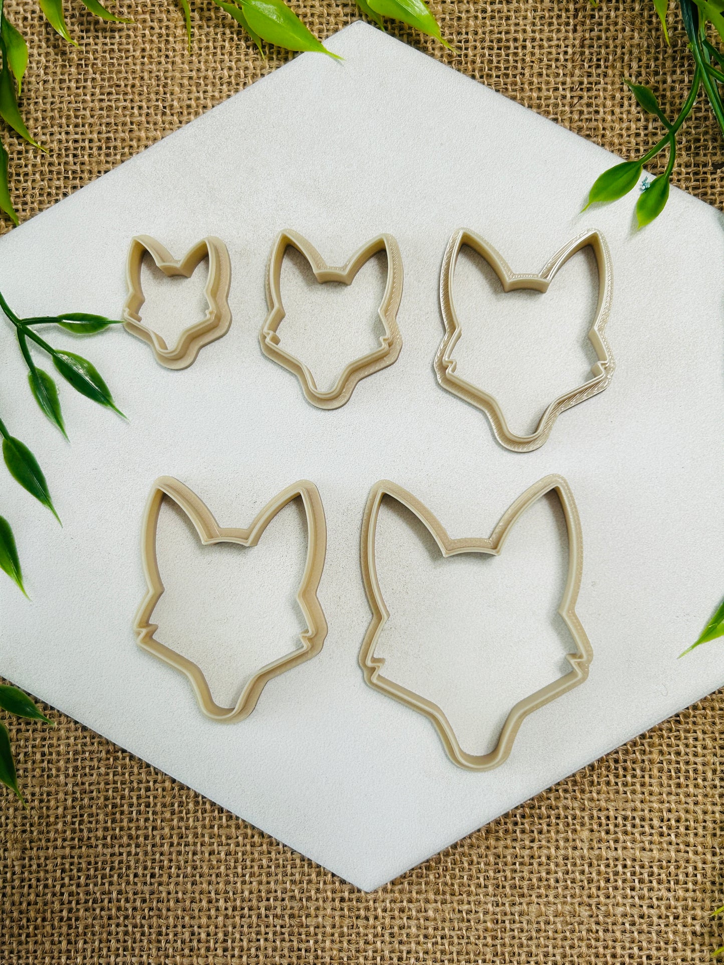 Woodland Fox Head Polymer Clay Cutter 5 Sizes You Choose