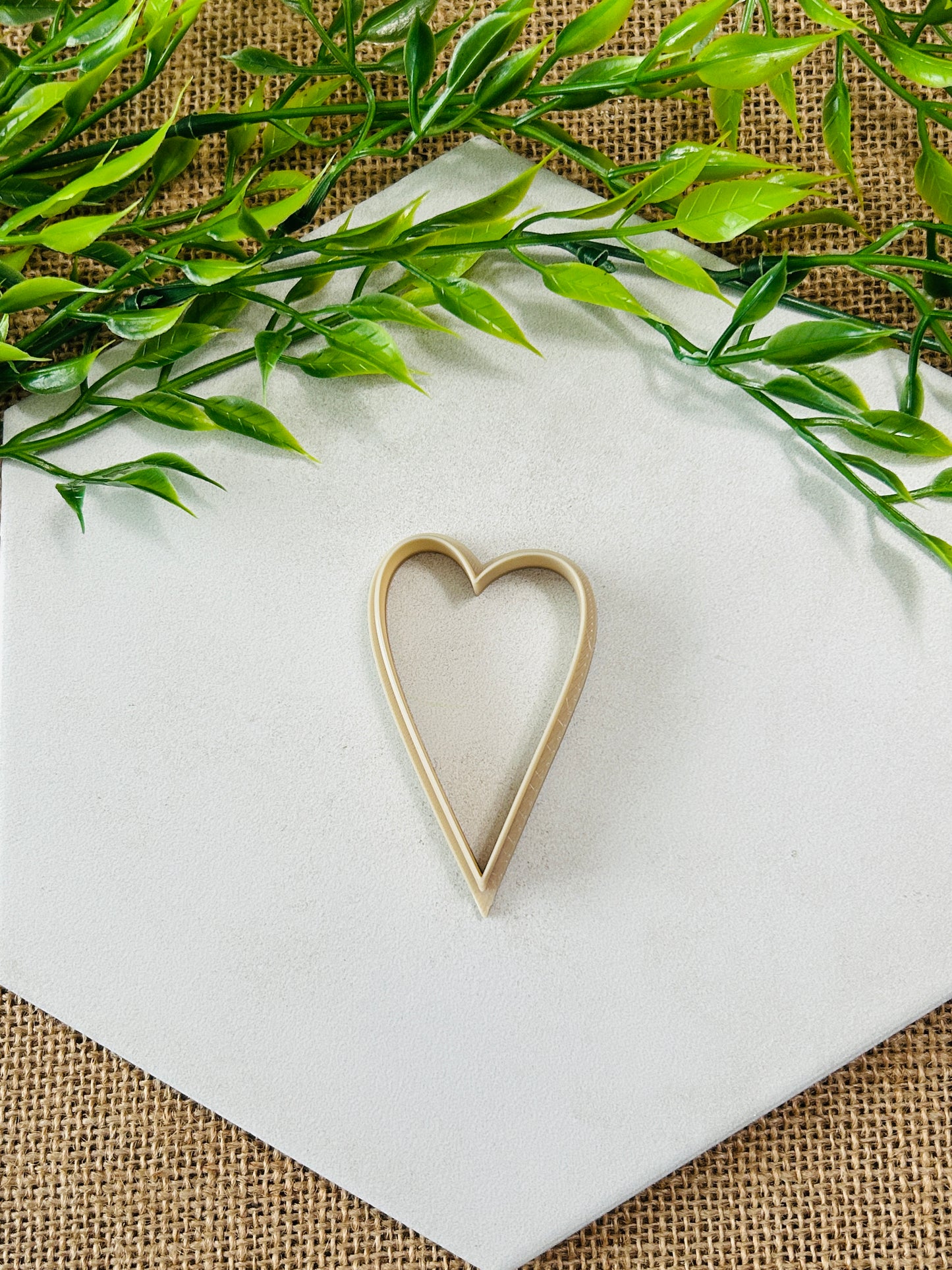 2pc Primitive Heart Outline Cutter Set Polymer Clay Cutter 6 Sizes You Choose