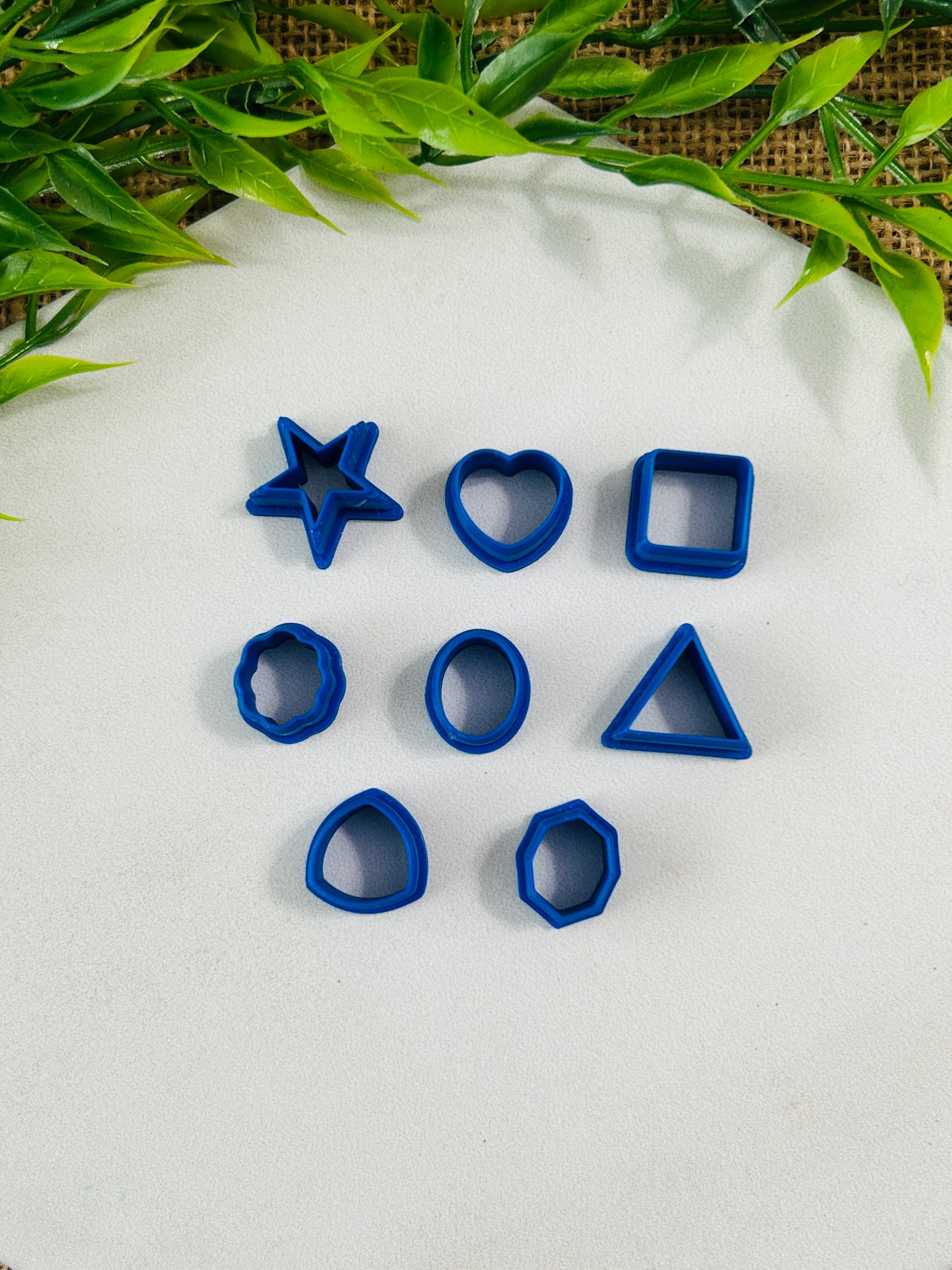 8pc Assorted Mini Stud Shapes Polymer Clay Cutter Set