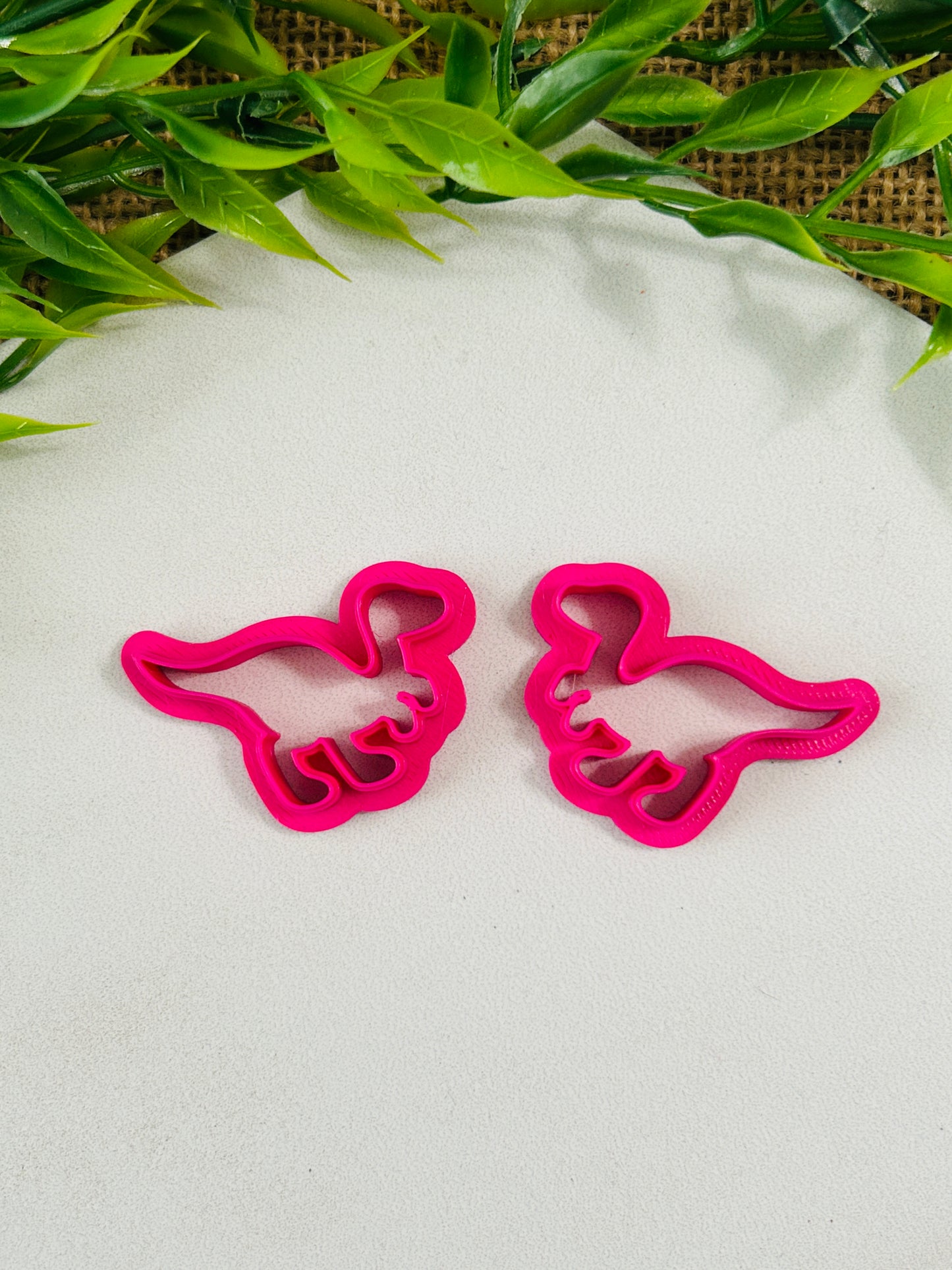 2pc Velociraptor Dinosaur Outline Cutter Set Polymer Clay Cutter 3 Sizes You Choose