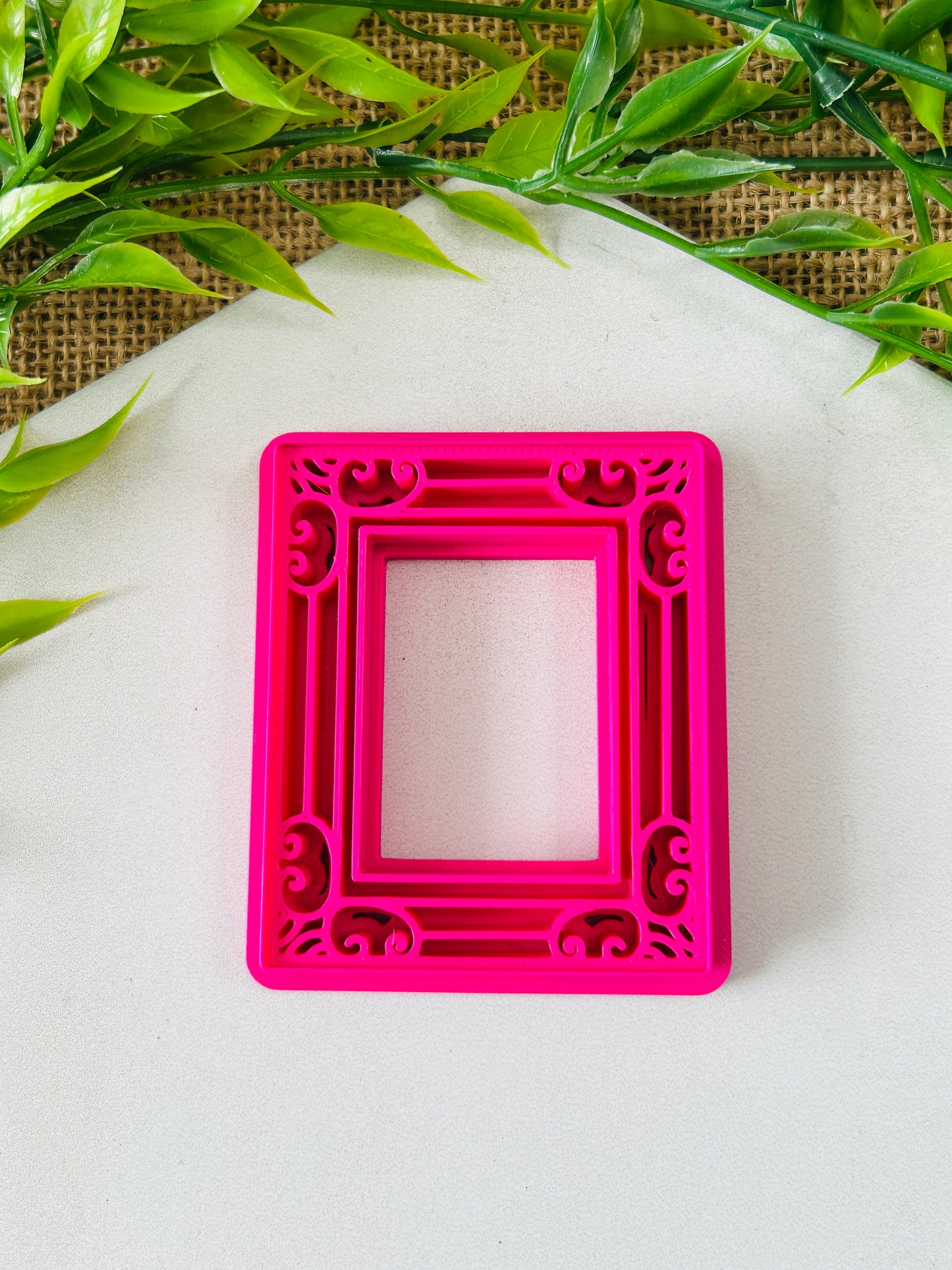 Vintage Imprint Cameo Frame Style 6 Polymer Clay Cutter Set 5 Sizes To Choose