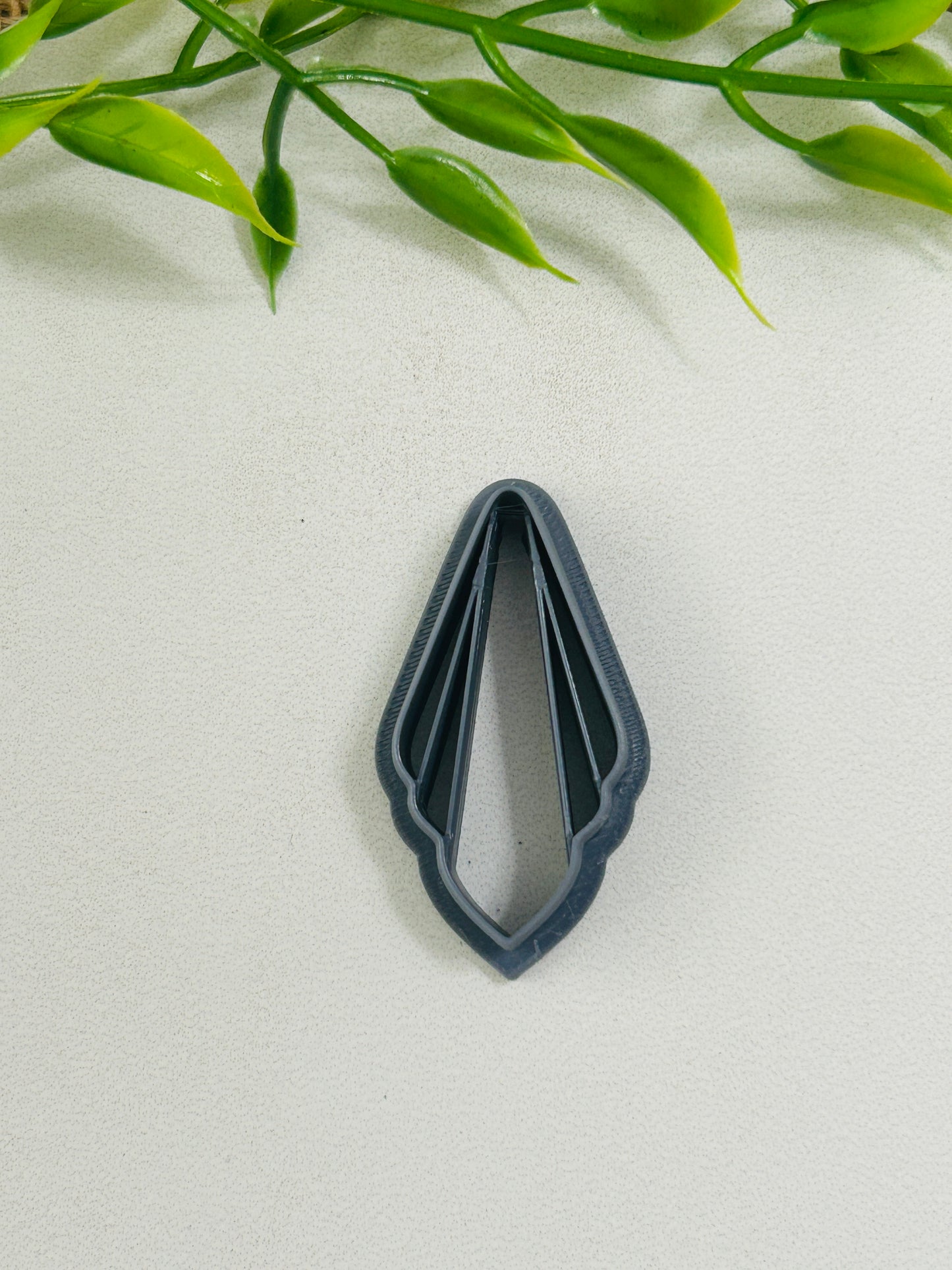 Art Deco Drop Imprint Polymer Clay Cutter 6 Sizes You Choose