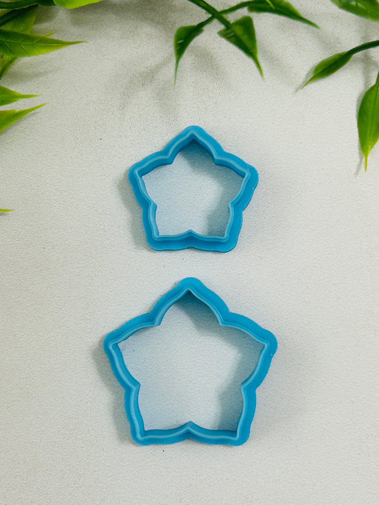 5 Petal Pinched Flower Outline Polymer Clay Cutter 10 Sizes You Choose