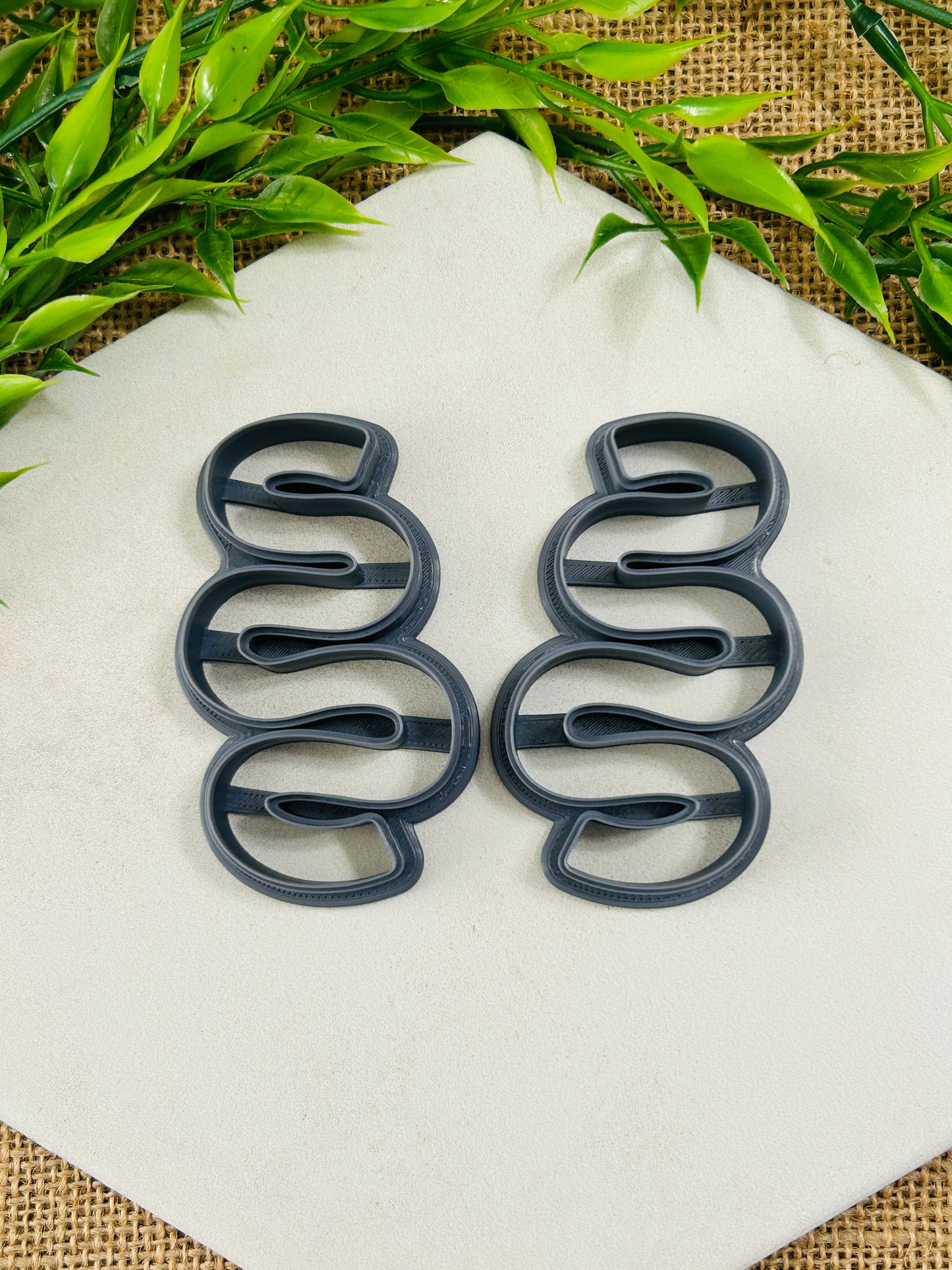 Squiggle P Dangle Polymer Clay Cutter Set 3 Sizes Available You Choose