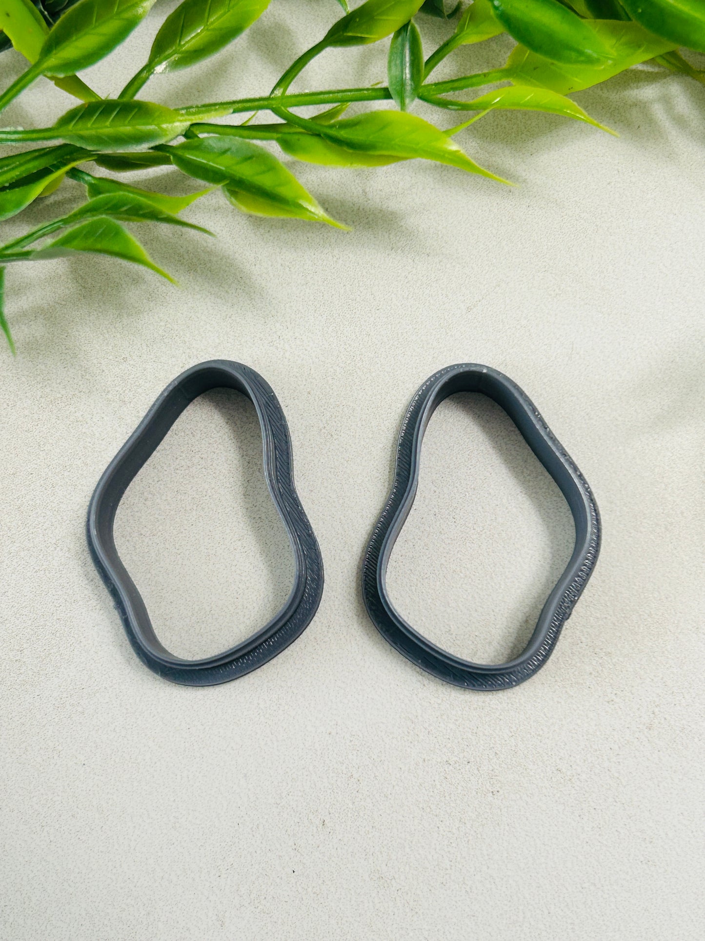 2pc Abstract Jiggle Outline Cutter Set Polymer Clay Cutter 10 Sizes You Choose