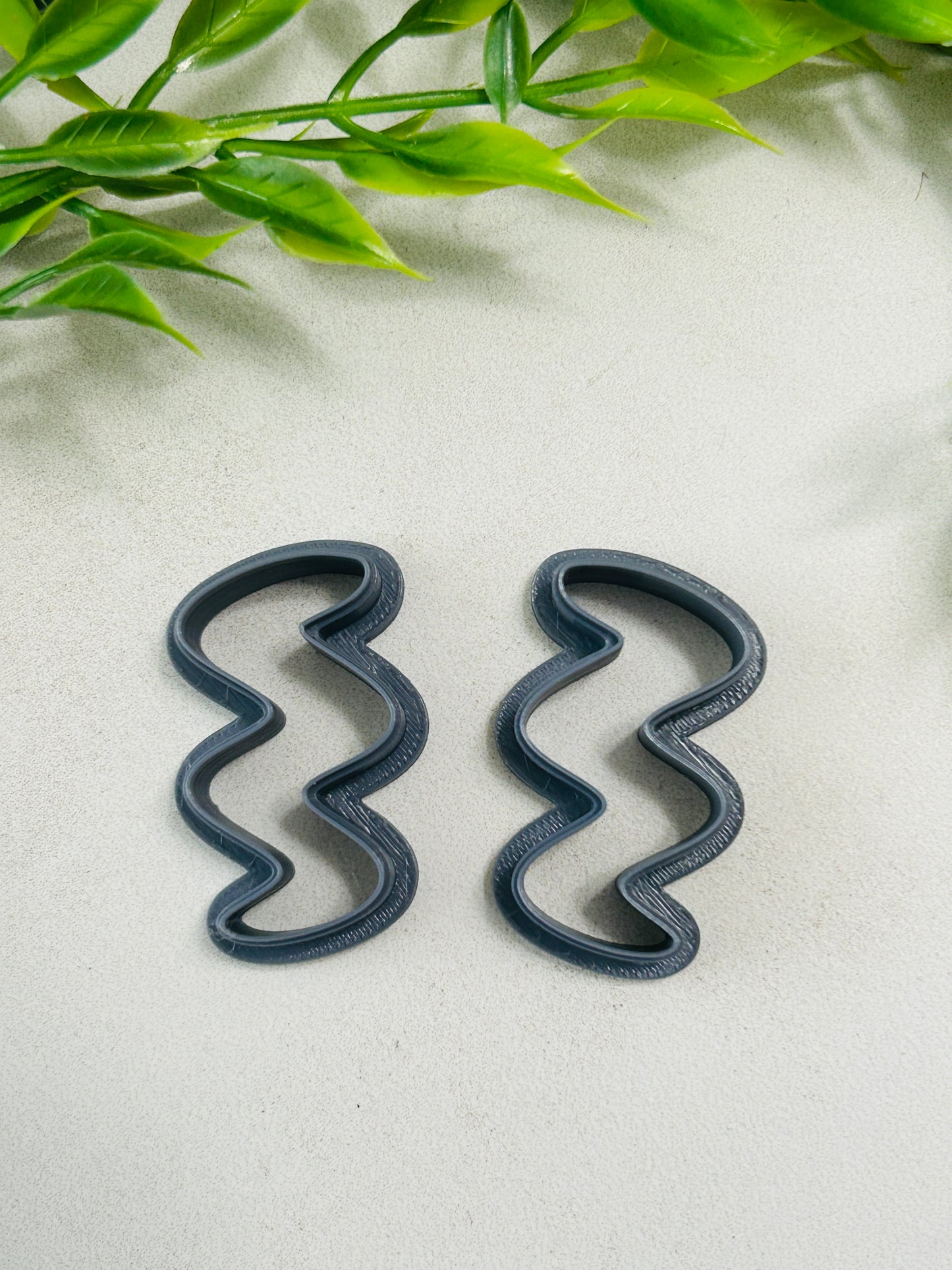 2pc Squiggle Outline Cutter Set Polymer Clay Cutter 12 Sizes You Choose