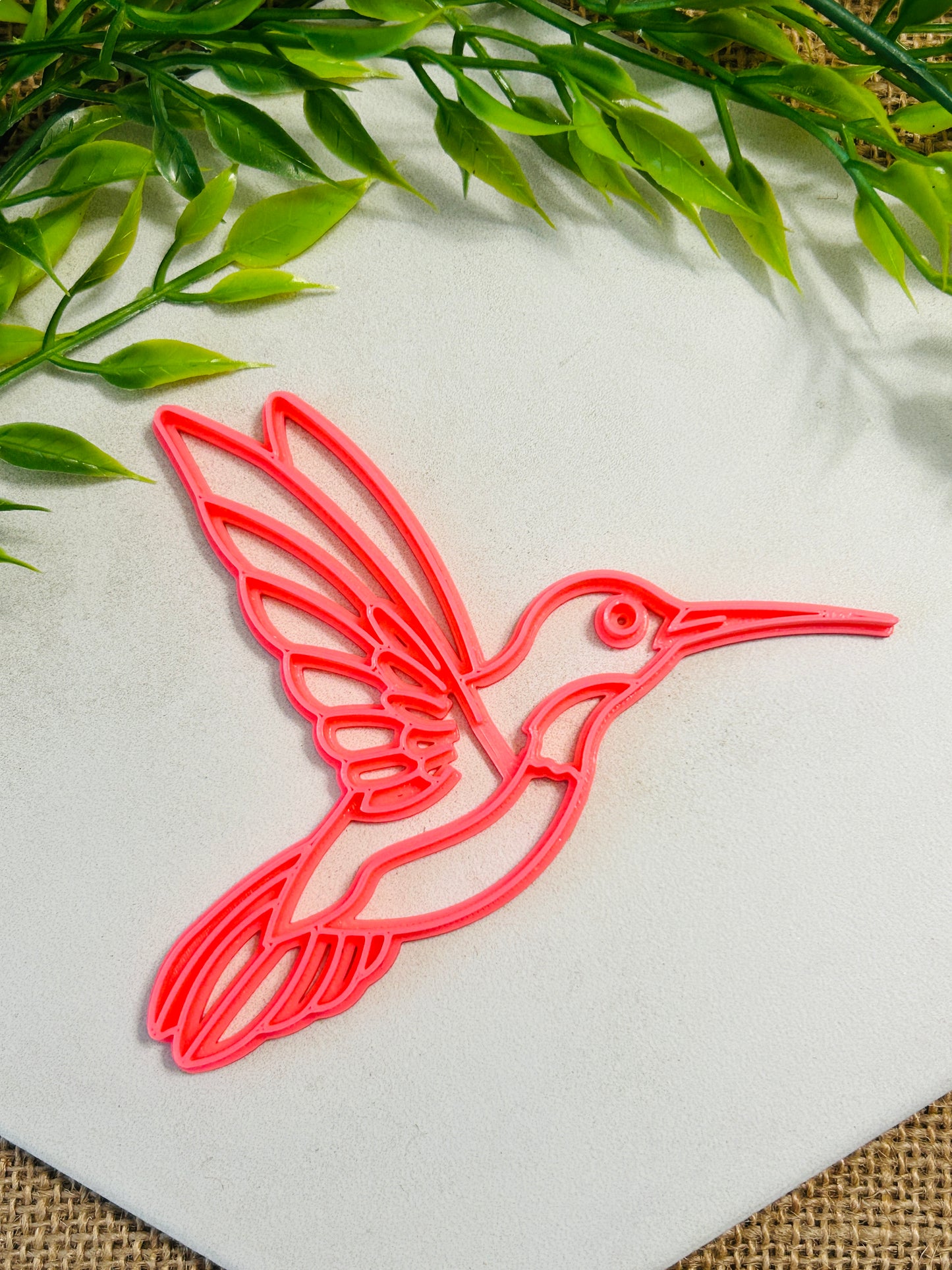 Hummingbird Texture Stamp For Polymer Clay 4 Sizes Available