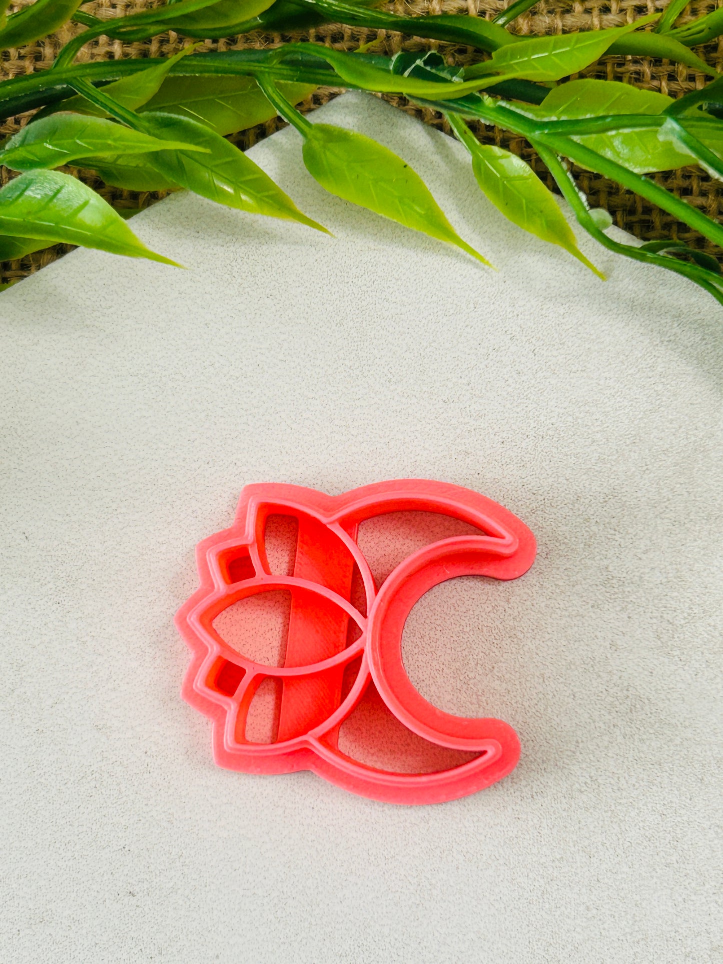 Lotus Moon Imprint Polymer Clay Cutter 8 Sizes You Choose