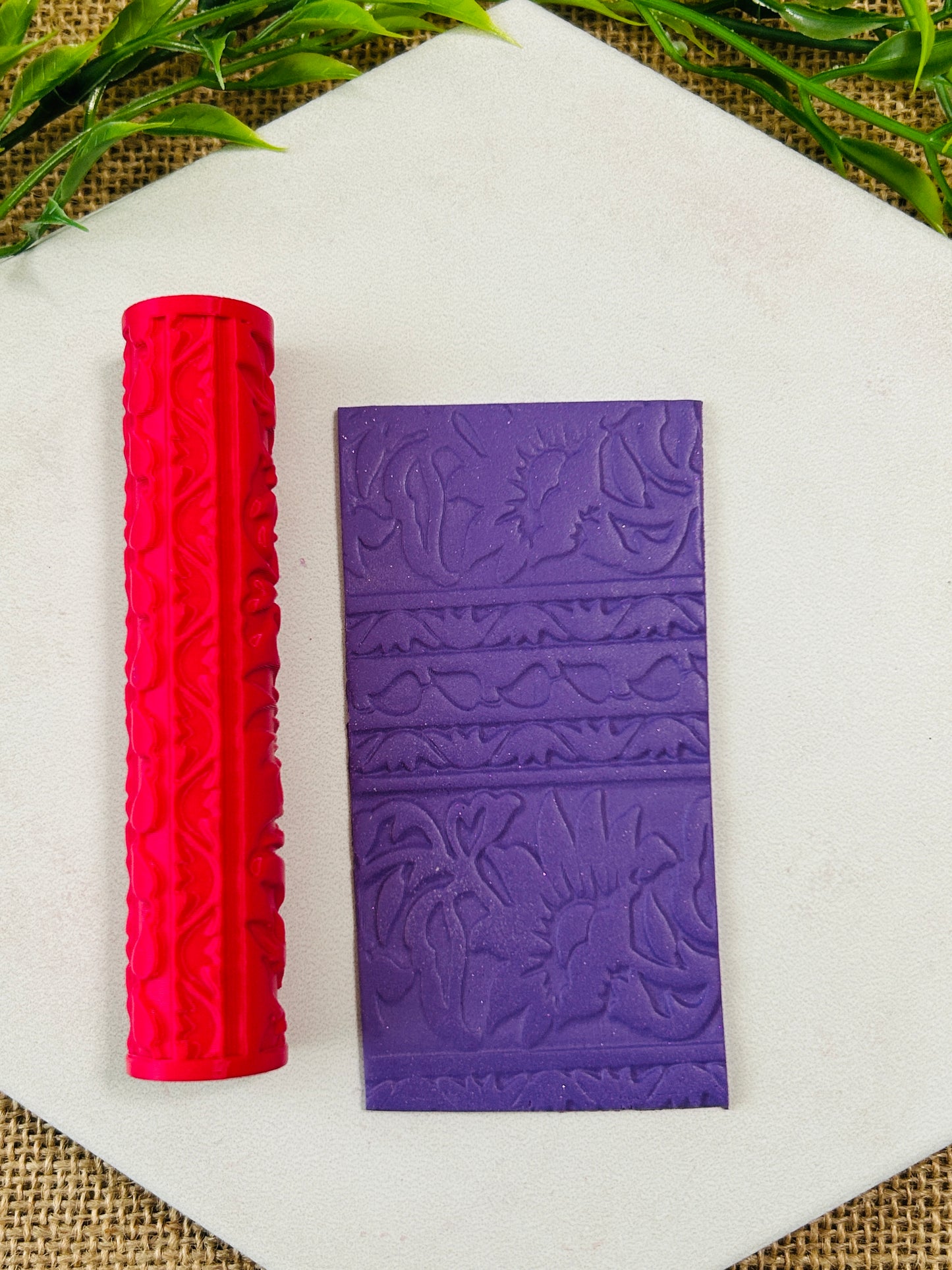 Garden Borders Texture Roller For Polymer Clay