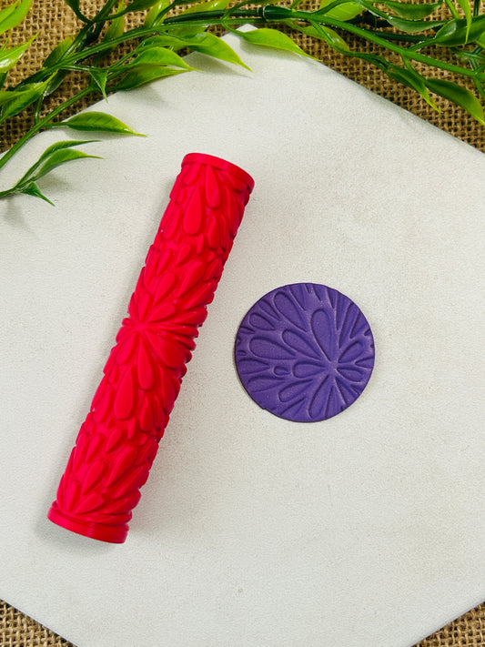 Burst of Blooms Texture Roller For Polymer Clay