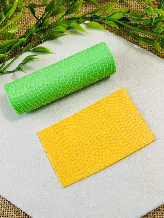 Mosaic Circles Pattern Texture Roller For Polymer Clay