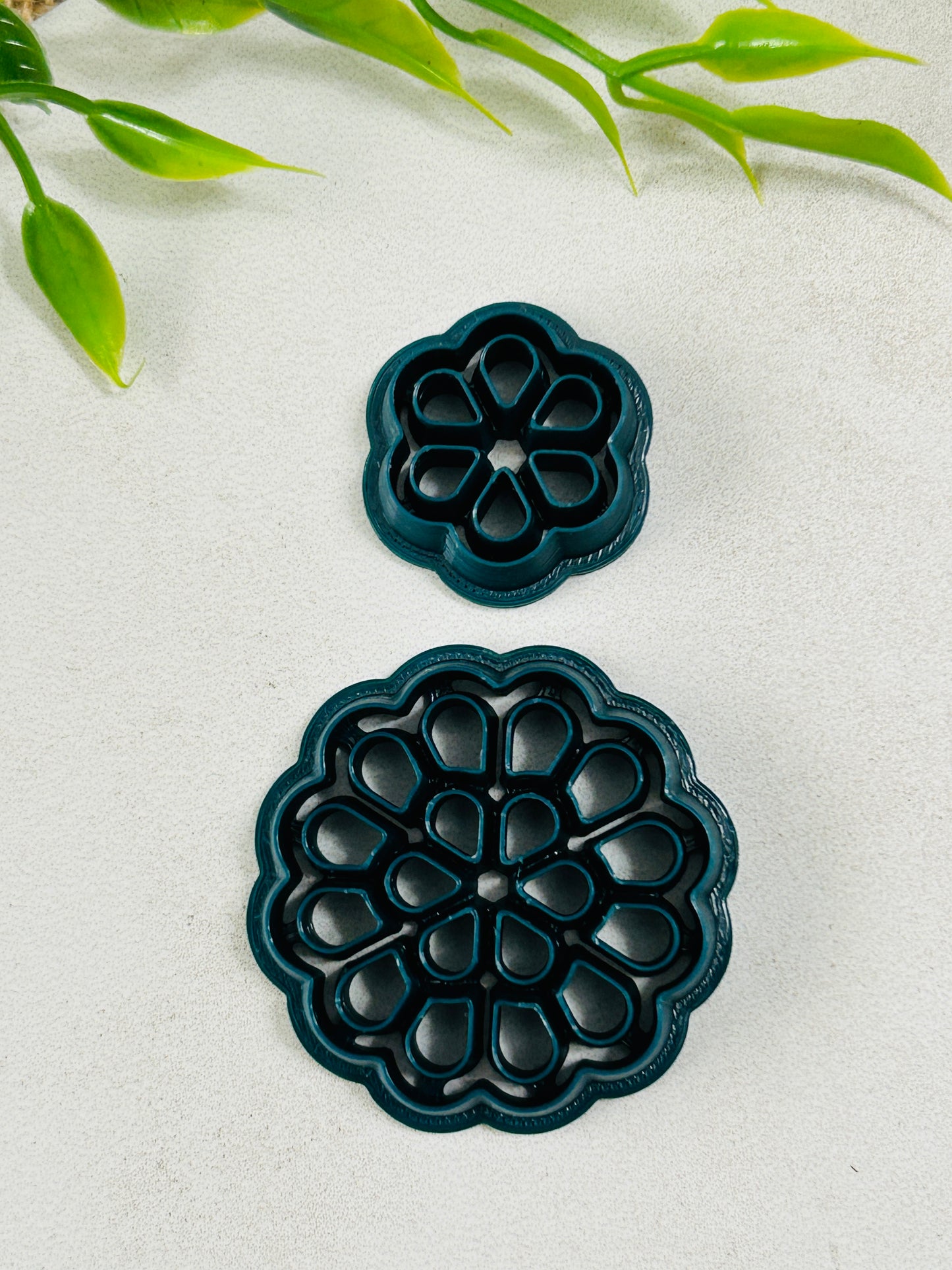 2pc Floral Lace Doily Cut Out Duo Polymer Clay Cutter Set 11 Sizes Available You Choose