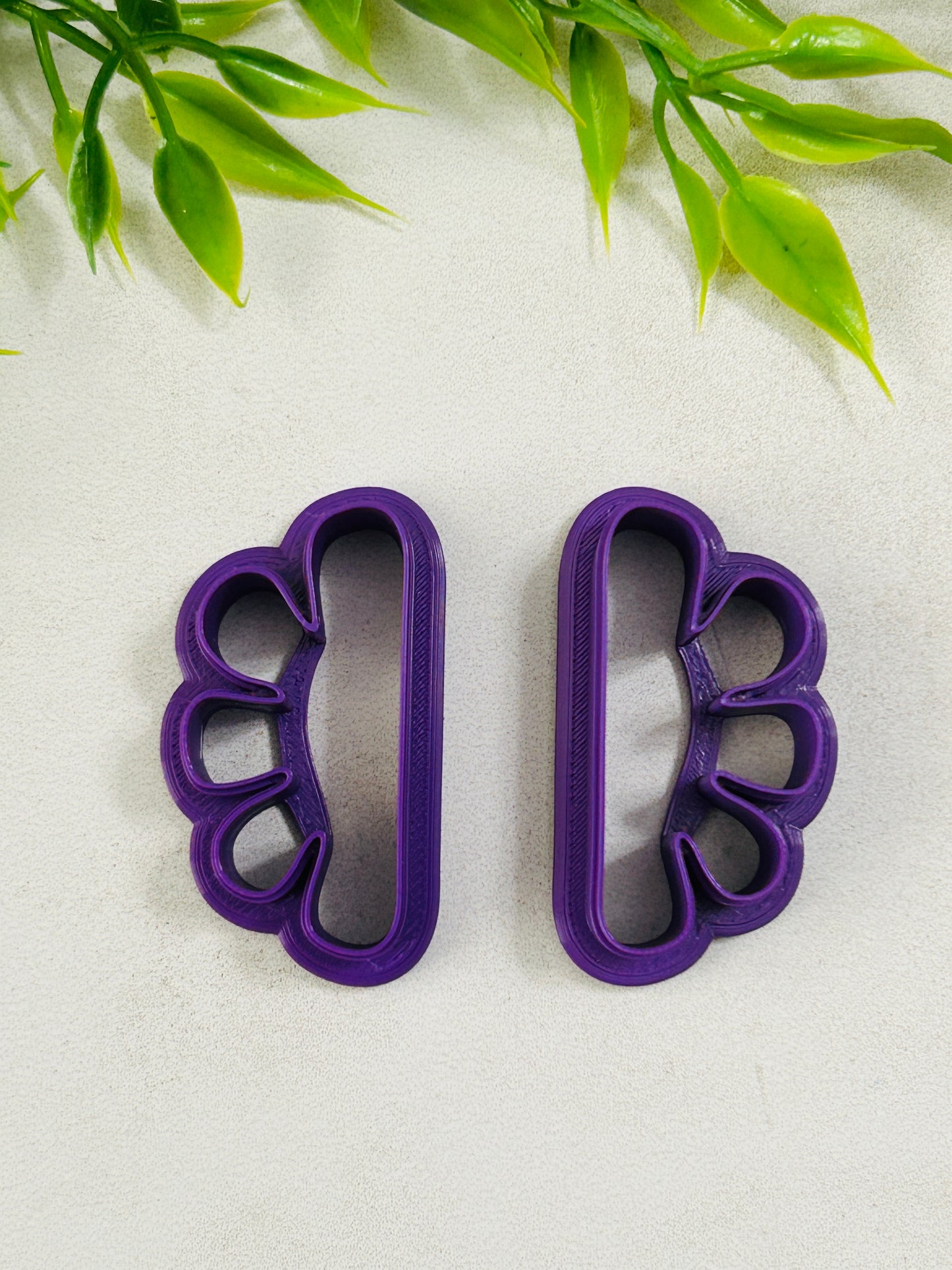 2Pc Abstract 2 Mirrored Polymer Clay Cutter Set 5 Sizes Available You Choose
