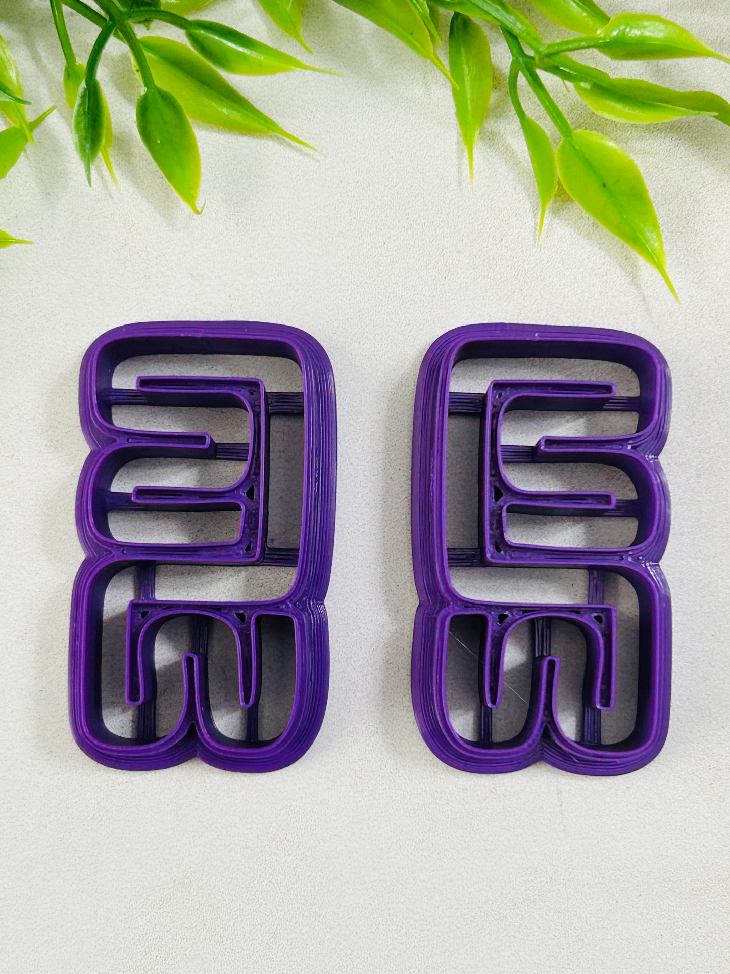 2Pc Squiggle Y Mirrored Polymer Clay Cutter Set 3 Sizes Available You Choose