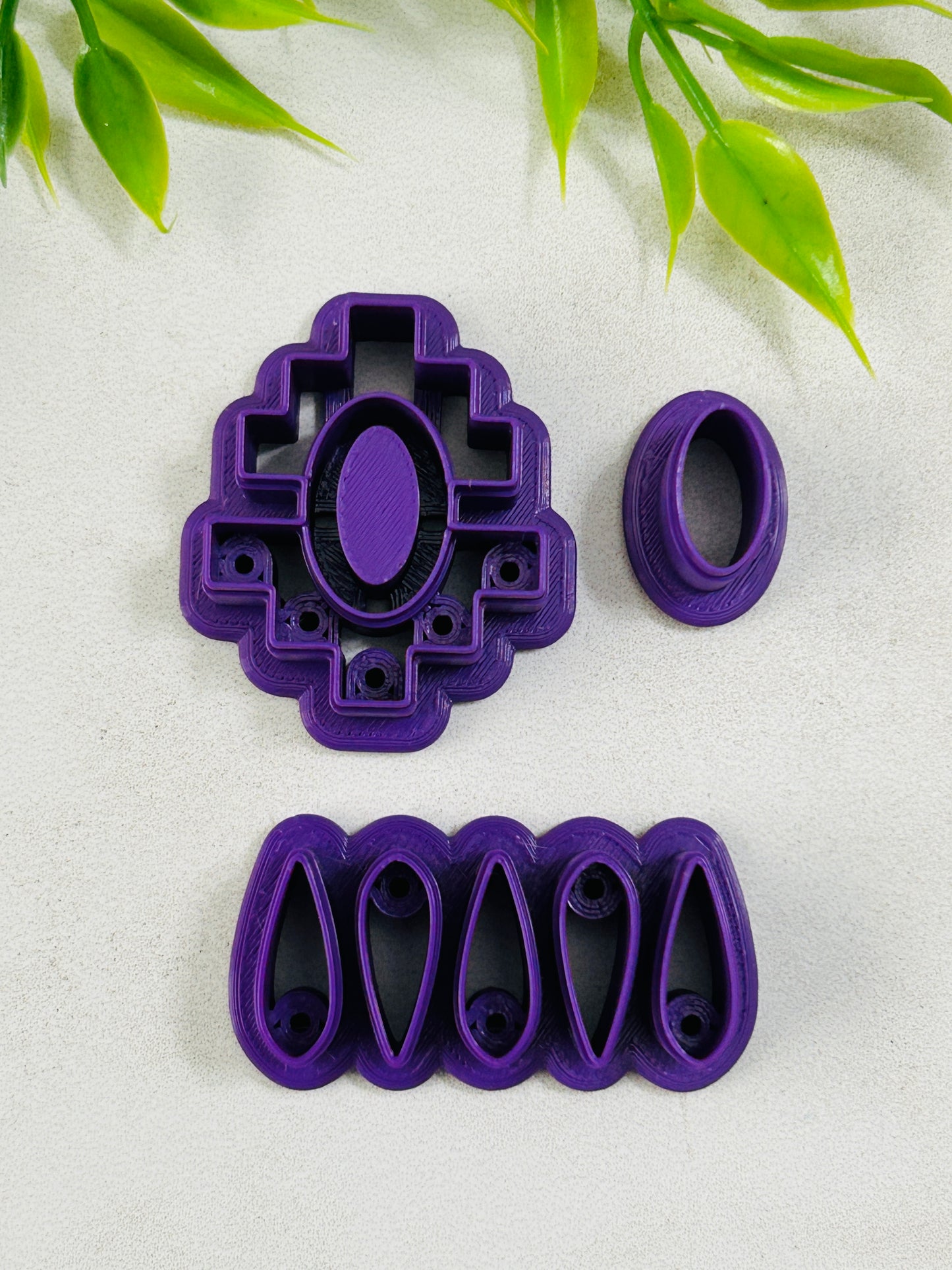 3pc Zephyr Bezel Dangle Polymer Clay Cutter Set 3 Sizes Available You Choose