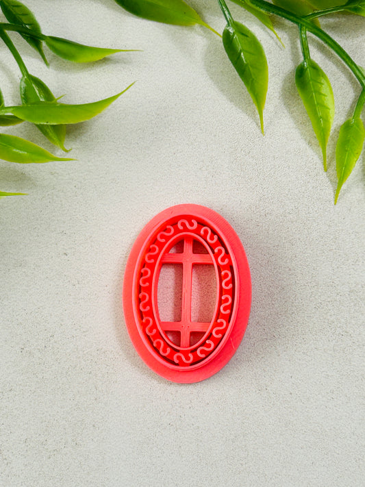 Delicate Swirl Imprint Cameo Frame Imprint Polymer Clay Cutter 5 Sizes You Choose