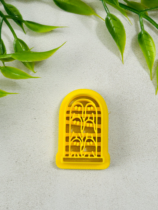 Ghosts In Doorway Arch Imprint Polymer Clay Cutter 5 Sizes You Choose