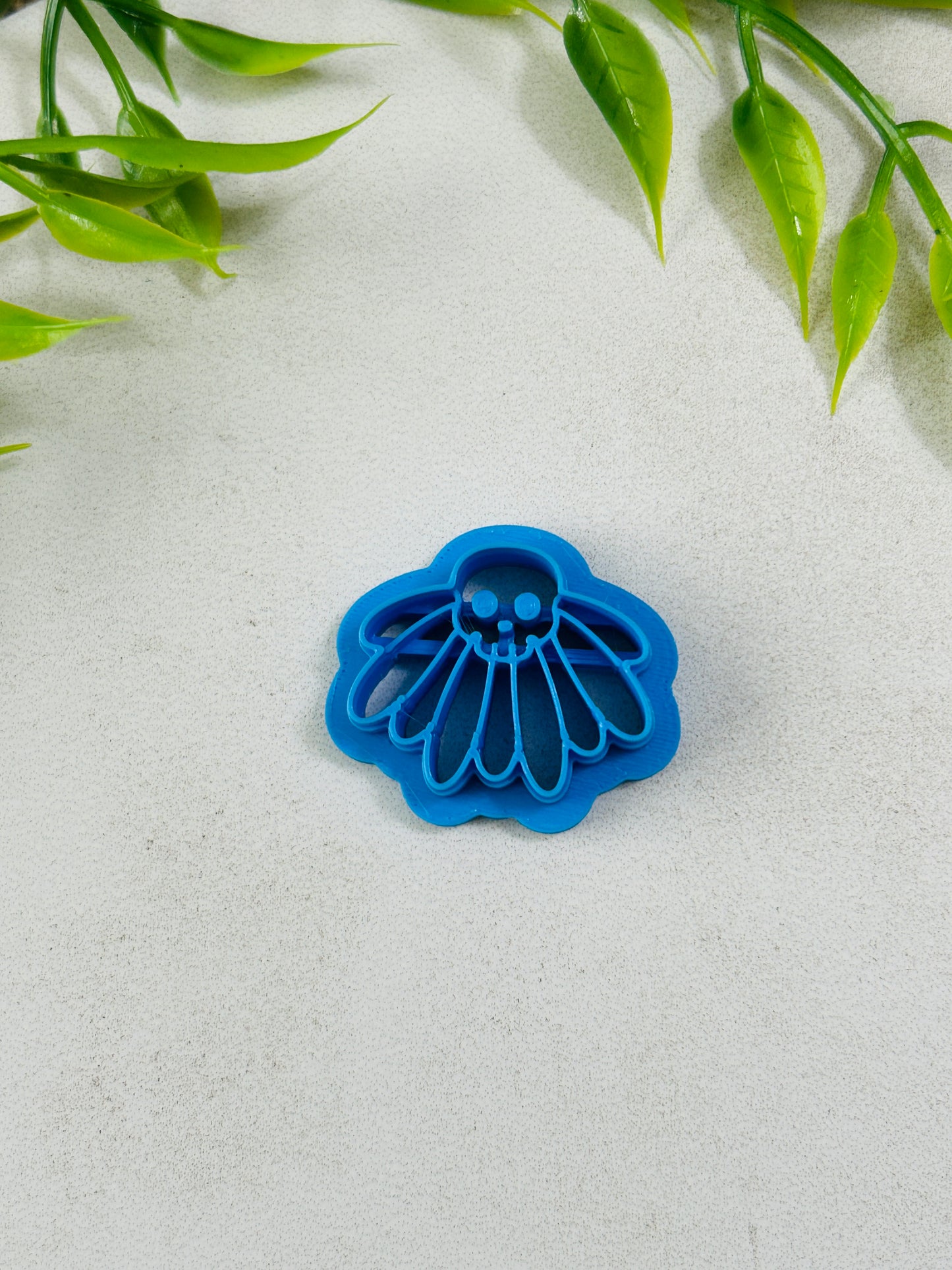 Doom Bloom Droopy Skull Half Flower Imprint Polymer Clay Cutter 4 Styles and 5 Sizes YOU CHOOSE